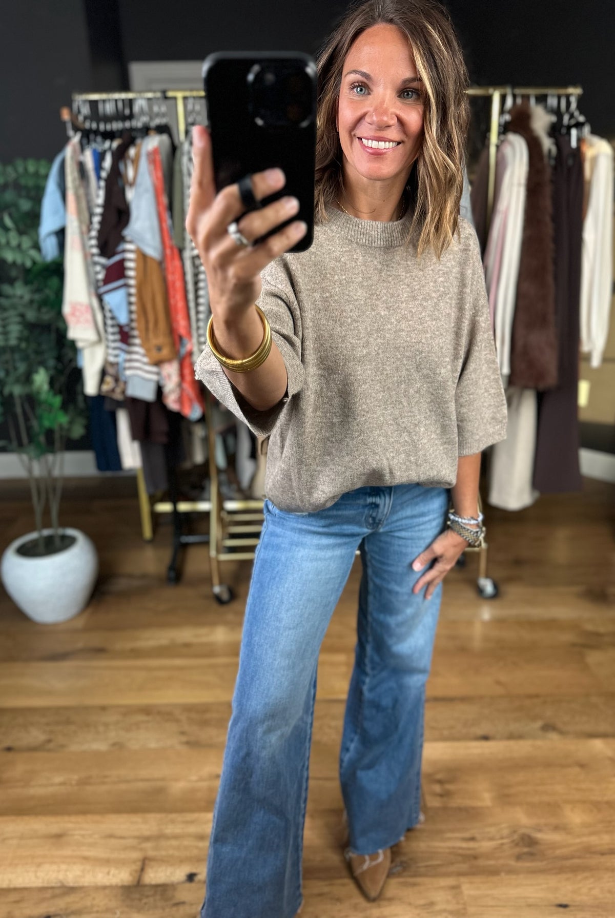 This Time Boxy Knit Sweater-Sweaters-Blu Pepper-Anna Kaytes Boutique, Women's Fashion Boutique in Grinnell, Iowa