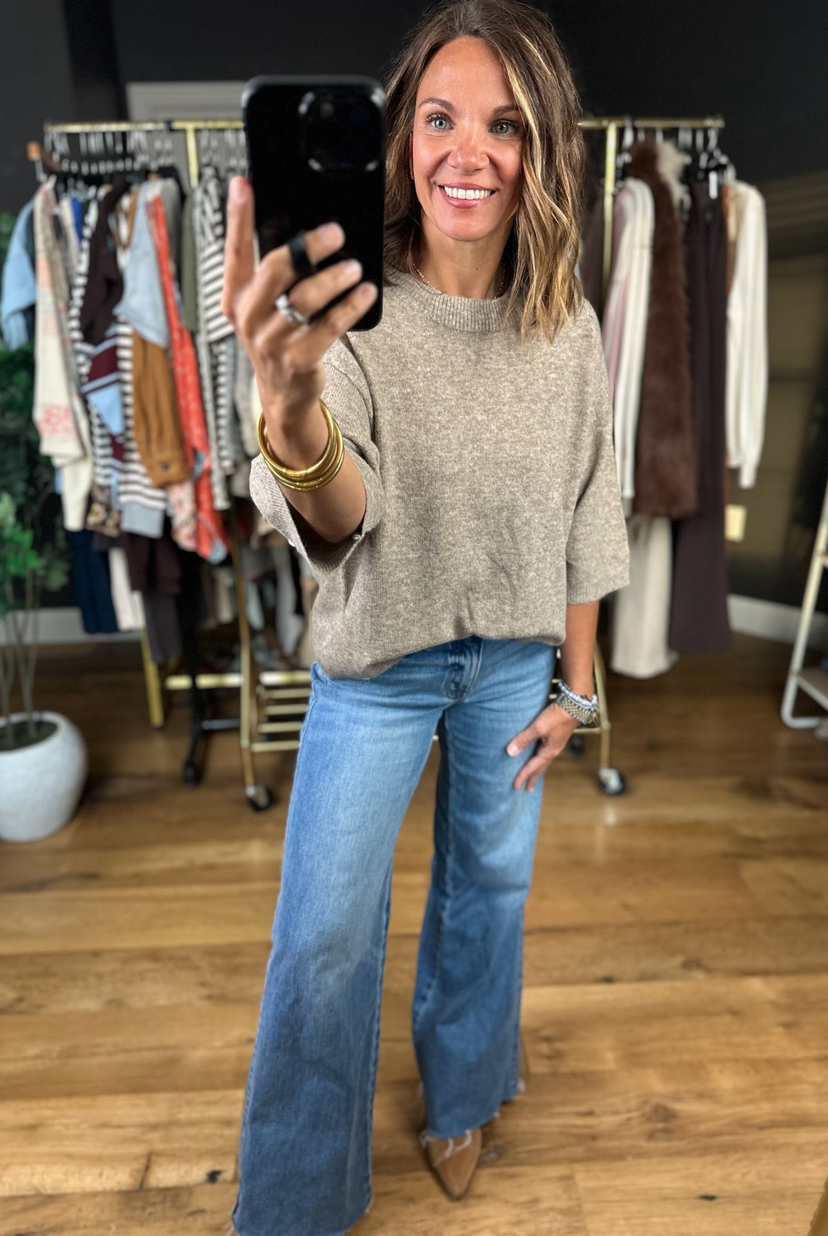 This Time Boxy Knit Sweater-Sweaters-Blu Pepper-Anna Kaytes Boutique, Women's Fashion Boutique in Grinnell, Iowa