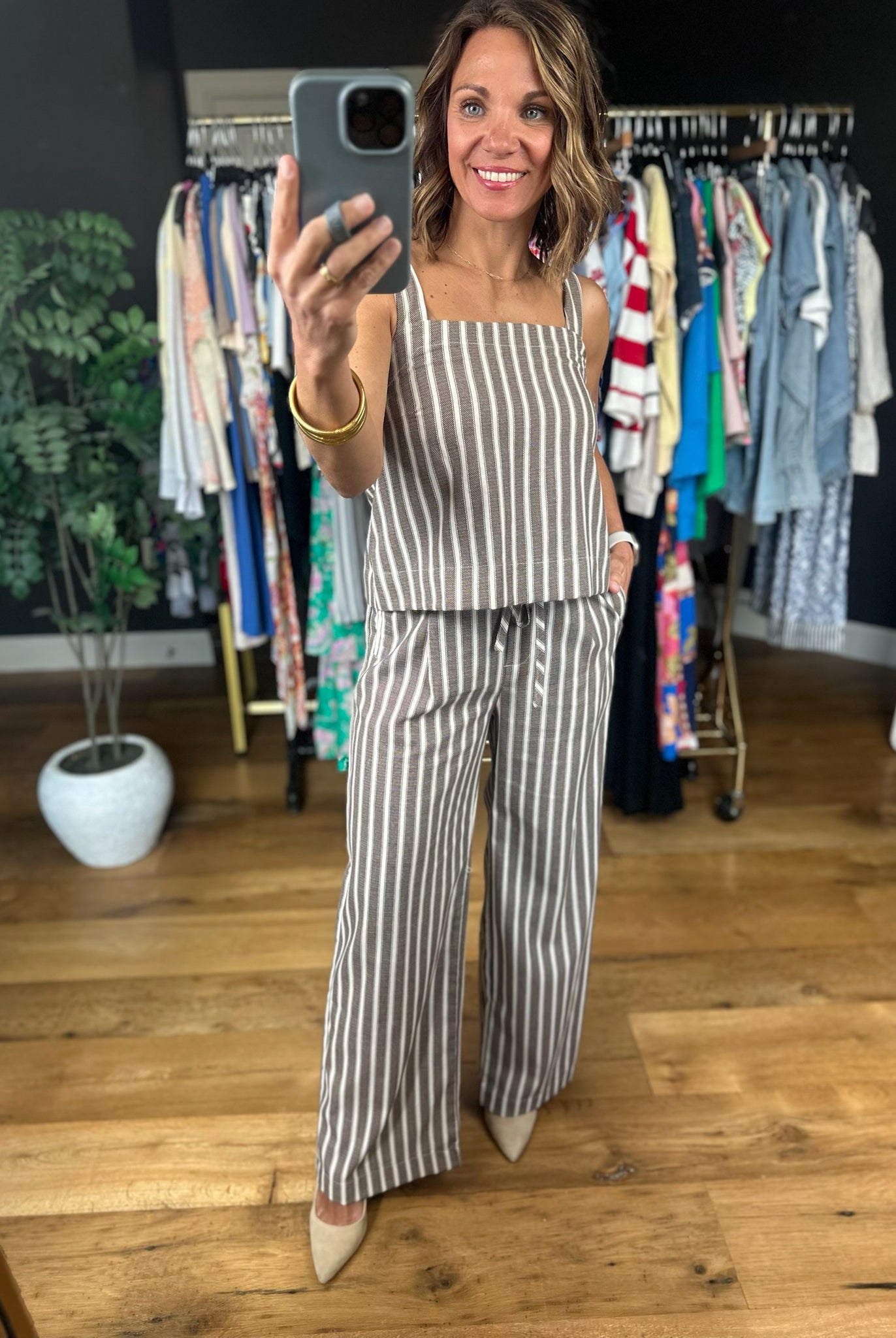 Place For Me Striped Linen Set-Sleeveless-Blu Pepper-Anna Kaytes Boutique, Women's Fashion Boutique in Grinnell, Iowa