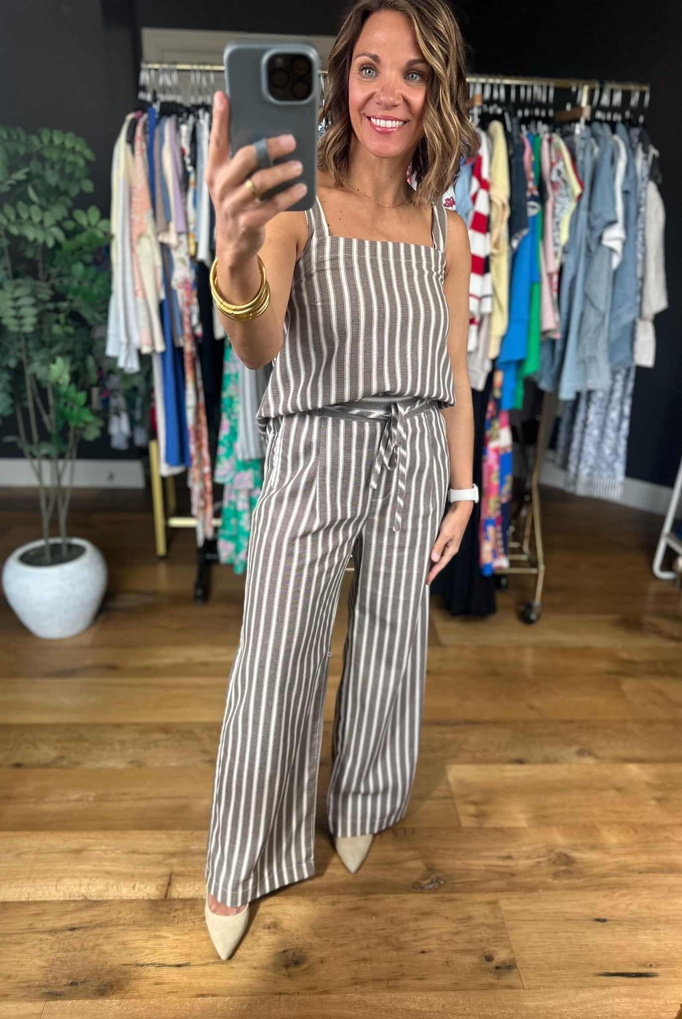 Place For Me Striped Linen Set-Sleeveless-Blu Pepper-Anna Kaytes Boutique, Women's Fashion Boutique in Grinnell, Iowa