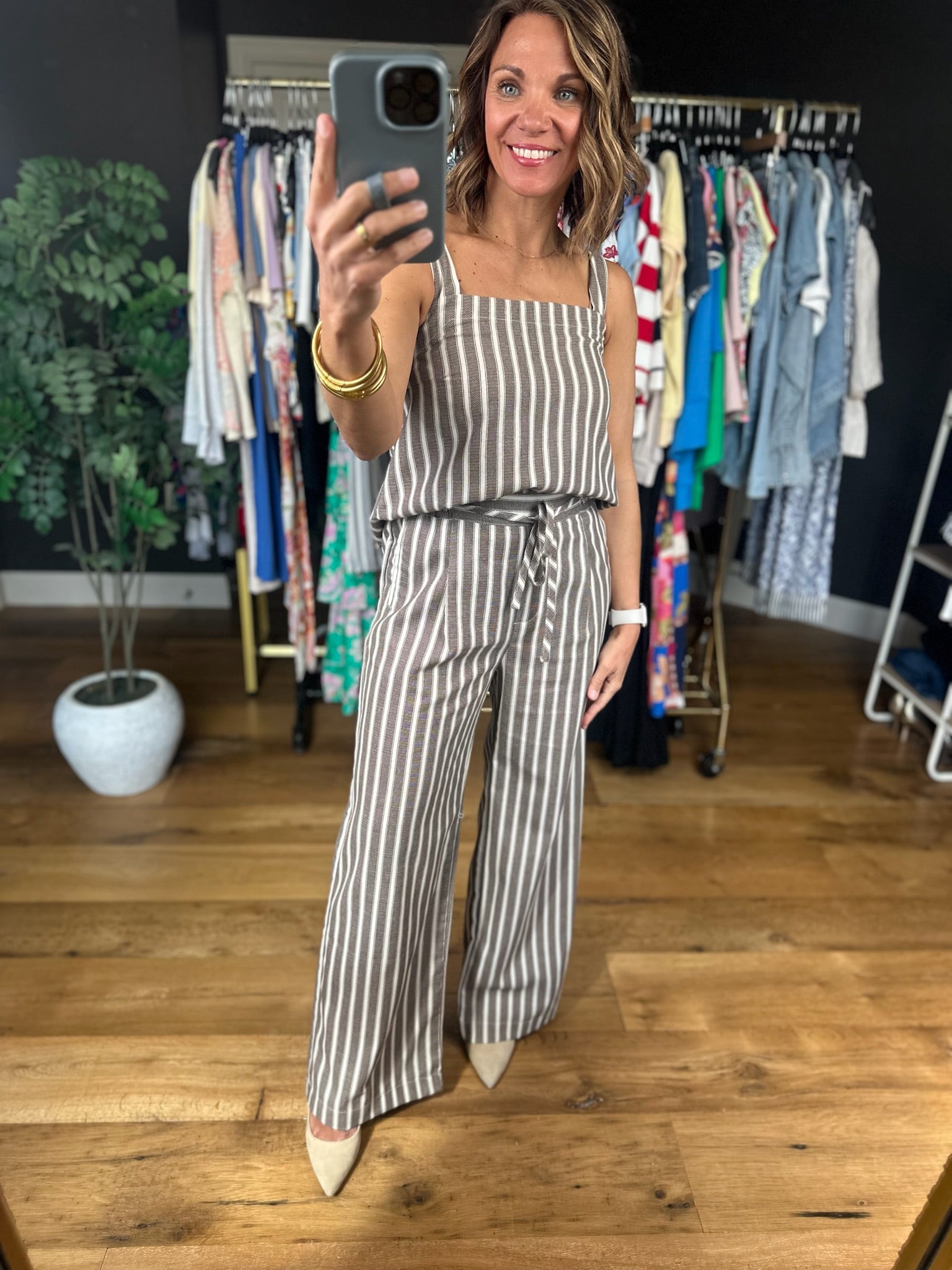 Place For Me Striped Linen Set-Sleeveless-Blu Pepper-Anna Kaytes Boutique, Women's Fashion Boutique in Grinnell, Iowa