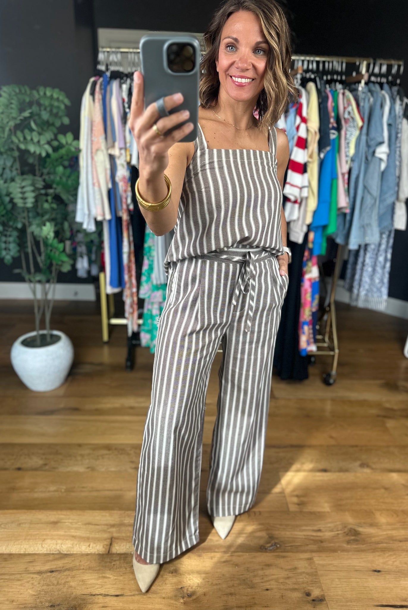 Place For Me Striped Linen Set-Sleeveless-Blu Pepper-Anna Kaytes Boutique, Women's Fashion Boutique in Grinnell, Iowa