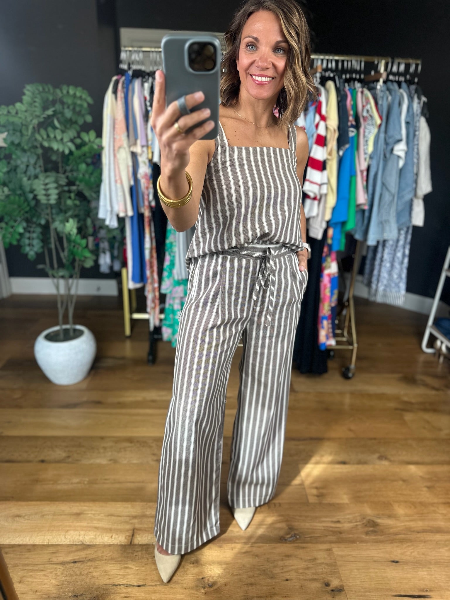 Place For Me Striped Linen Set-Sleeveless-Blu Pepper-Anna Kaytes Boutique, Women's Fashion Boutique in Grinnell, Iowa