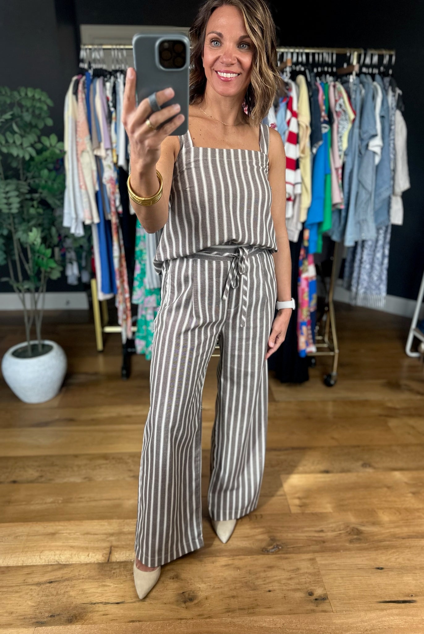 Place For Me Striped Linen Set-Sleeveless-Blu Pepper-Anna Kaytes Boutique, Women's Fashion Boutique in Grinnell, Iowa
