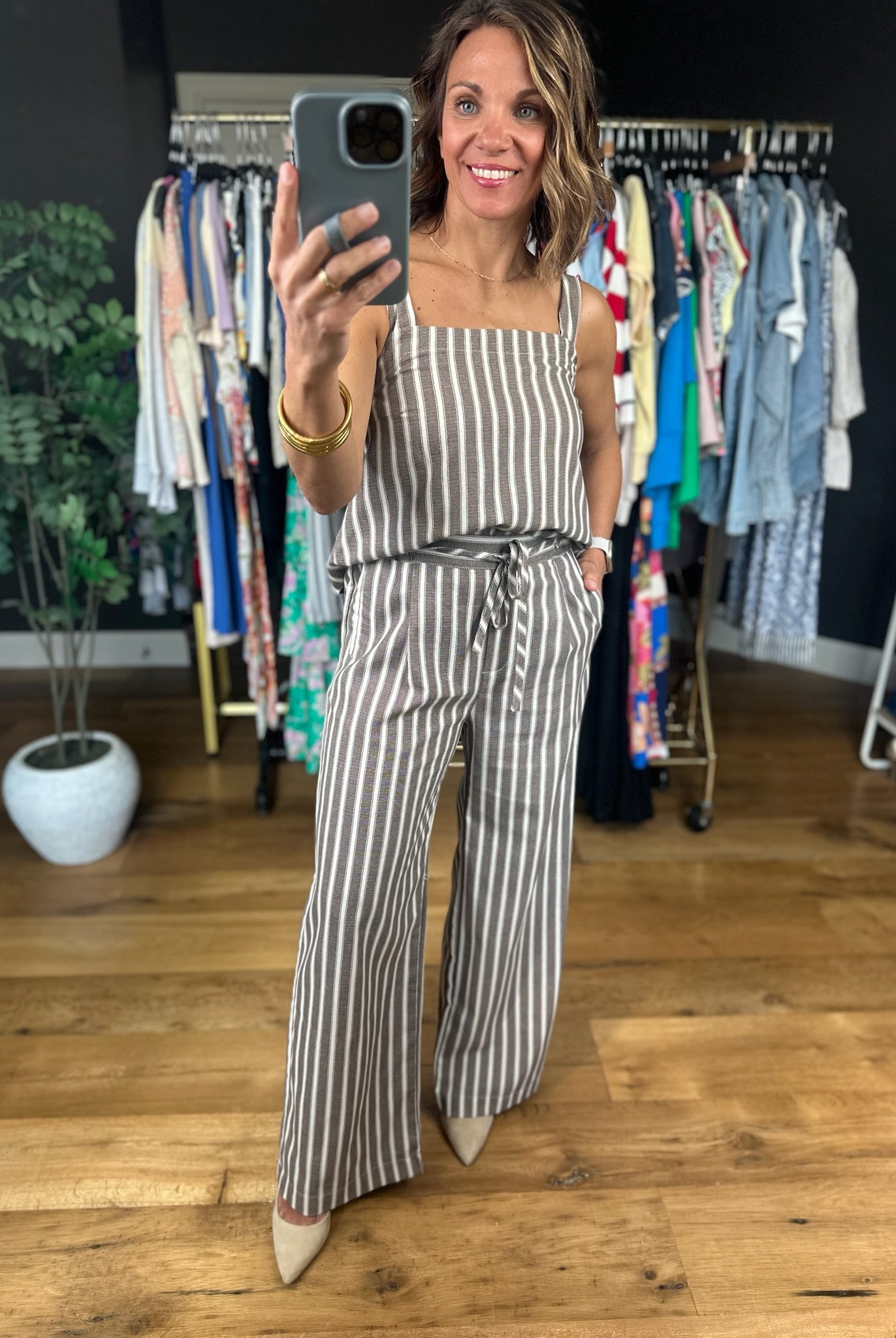 Place For Me Striped Linen Set-Sleeveless-Blu Pepper-Anna Kaytes Boutique, Women's Fashion Boutique in Grinnell, Iowa
