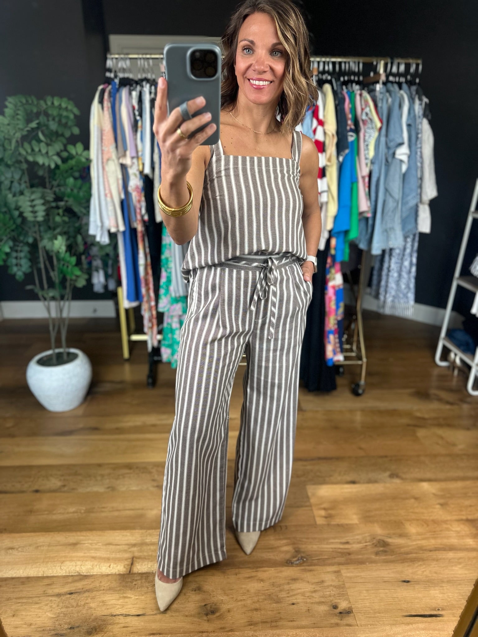 Place For Me Striped Linen Set-Sleeveless-Blu Pepper-Anna Kaytes Boutique, Women's Fashion Boutique in Grinnell, Iowa