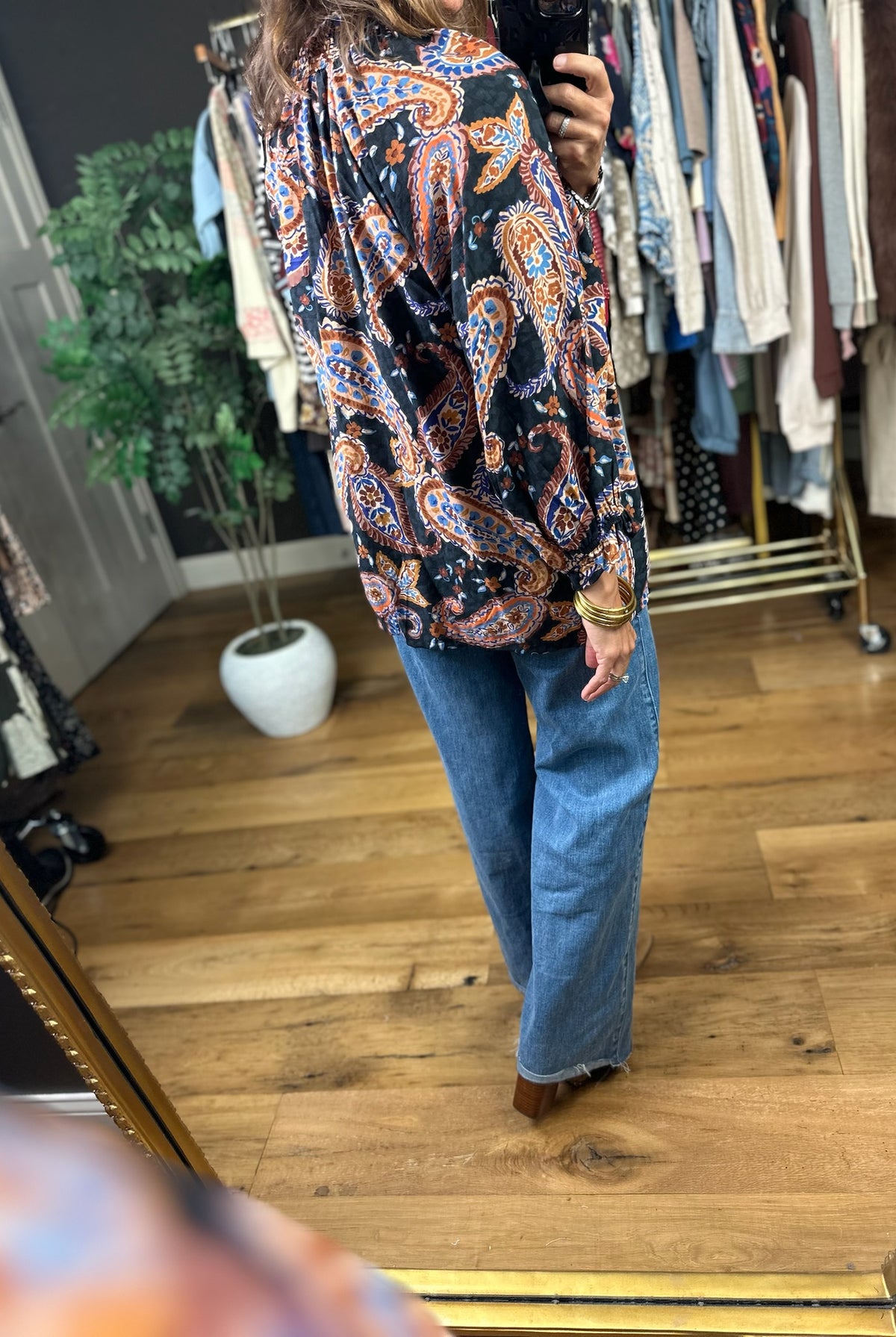 At The End Of The Day Paisley Top-Long Sleeves-Umgee-Anna Kaytes Boutique, Women's Fashion Boutique in Grinnell, Iowa