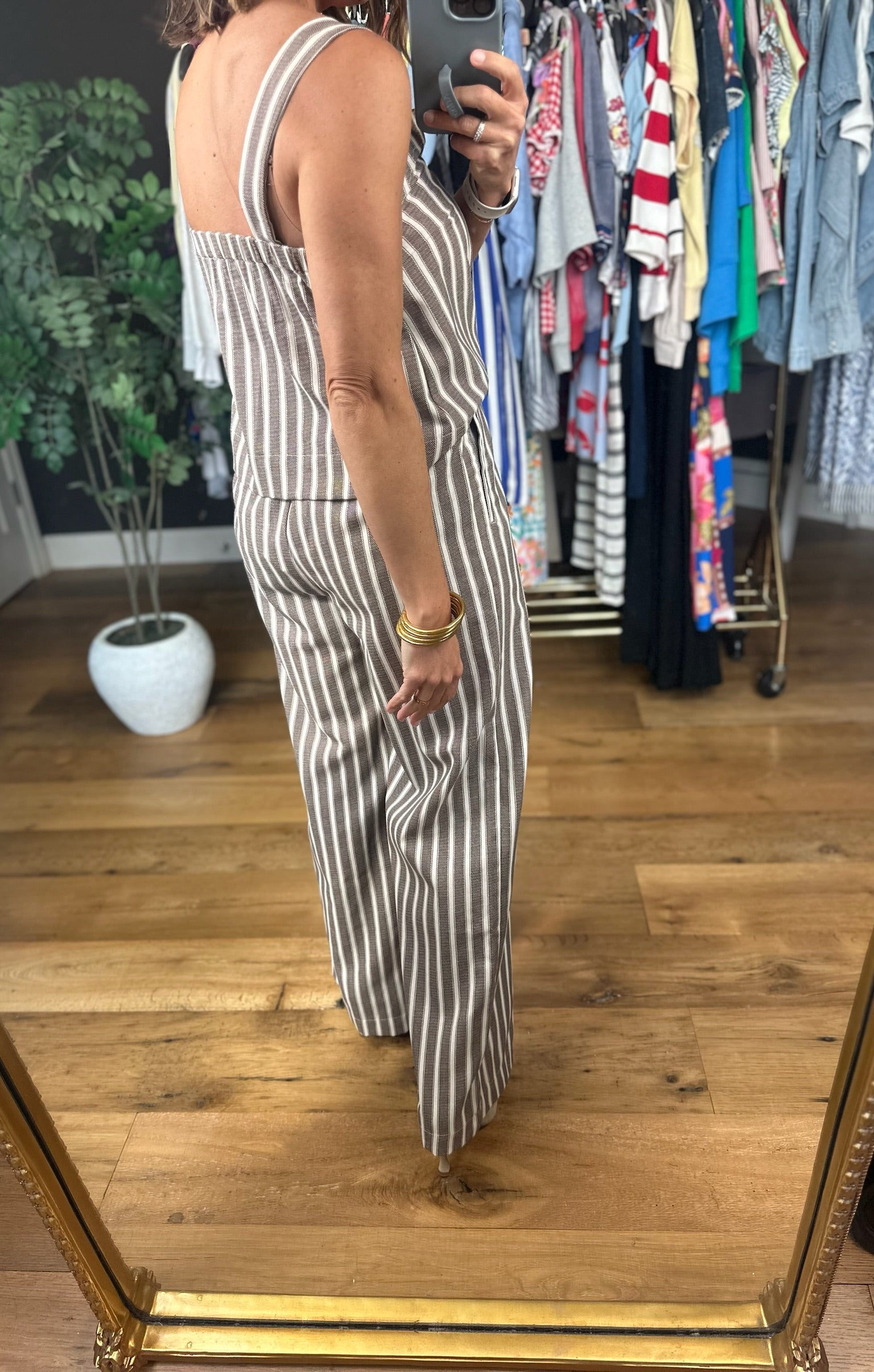 Place For Me Striped Linen Set-Sleeveless-Blu Pepper-Anna Kaytes Boutique, Women's Fashion Boutique in Grinnell, Iowa