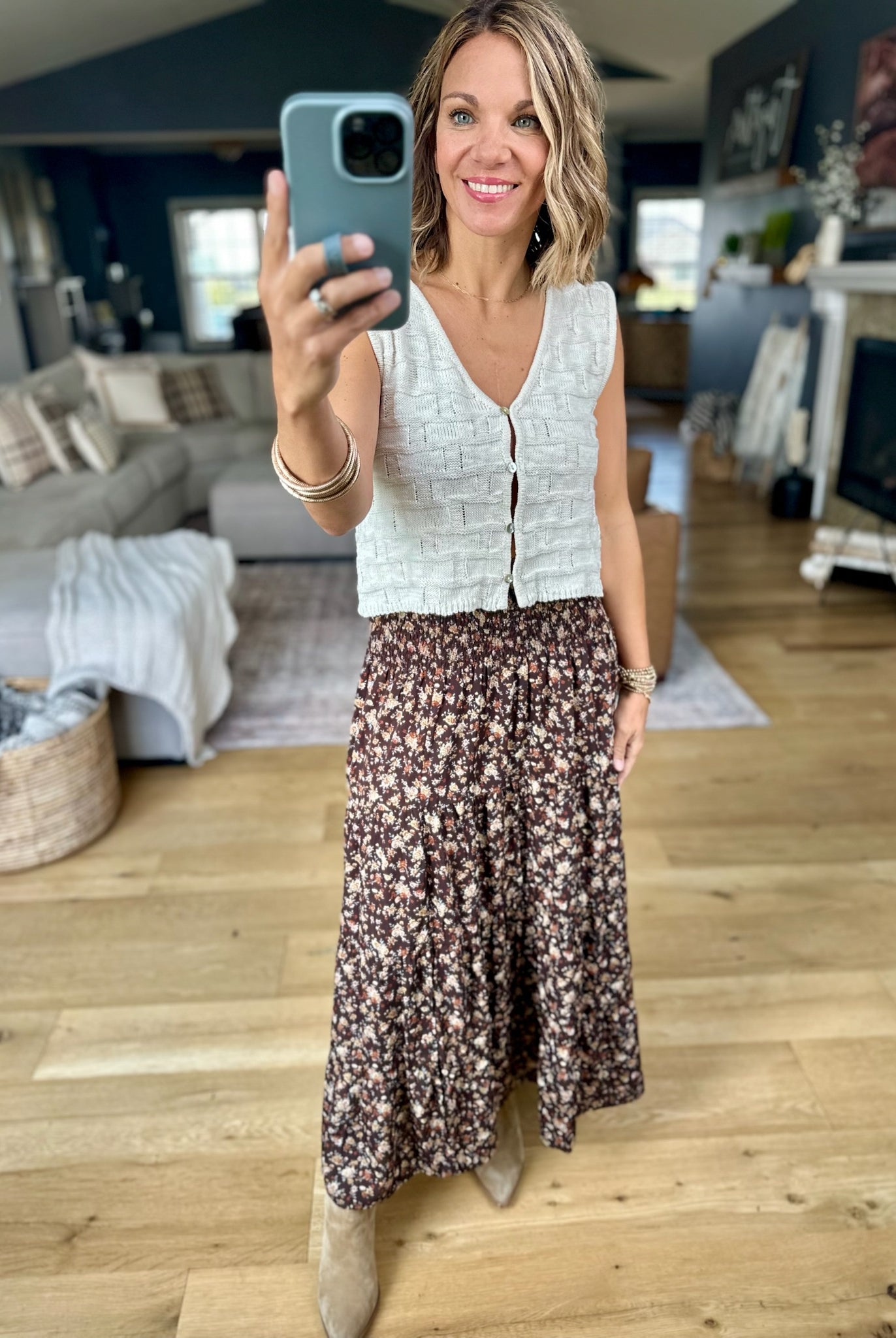 **The Right Reasons Floral Maxi Skirt-Wishlist-Anna Kaytes Boutique, Women's Fashion Boutique in Grinnell, Iowa