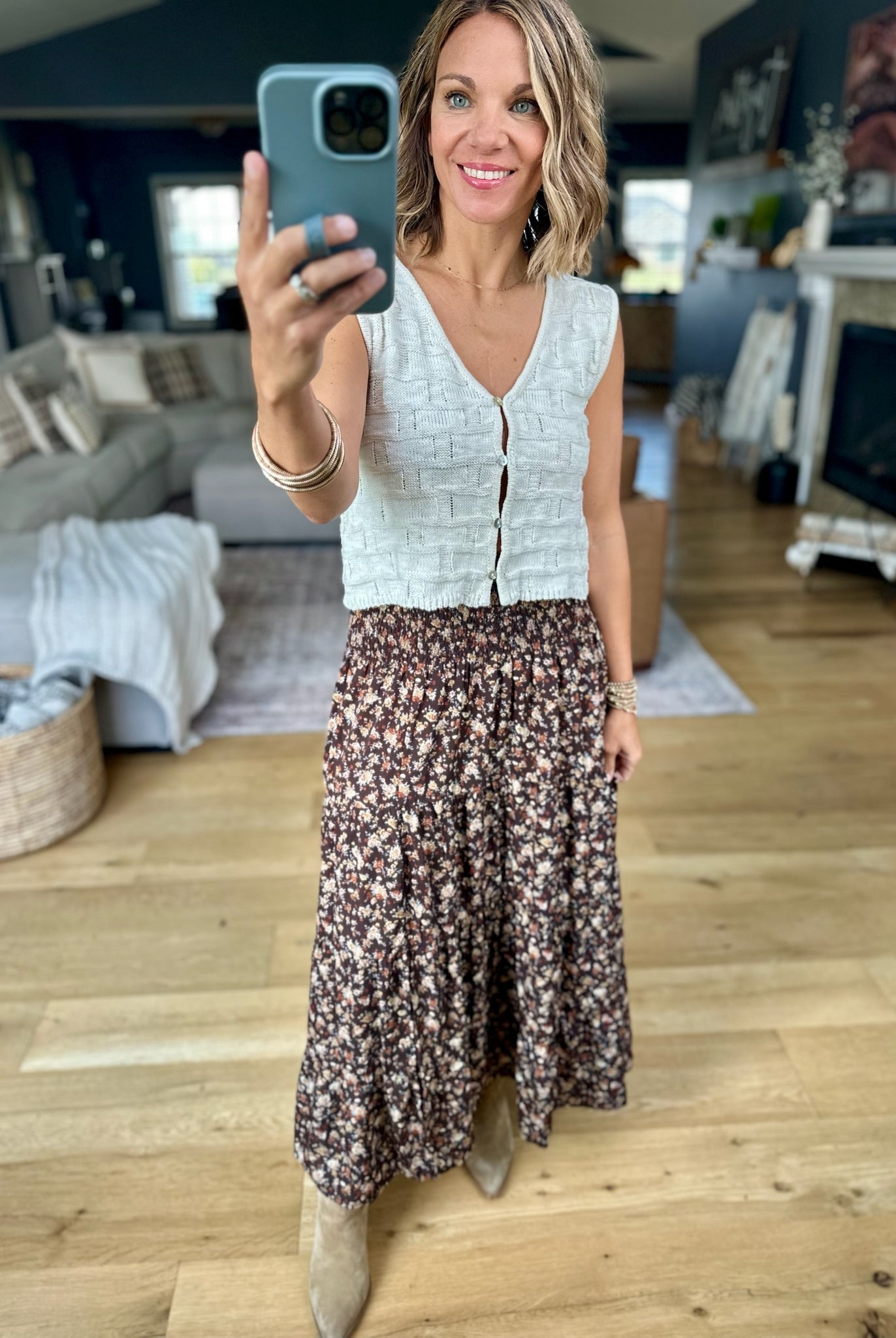 **The Right Reasons Floral Maxi Skirt-Wishlist-Anna Kaytes Boutique, Women's Fashion Boutique in Grinnell, Iowa