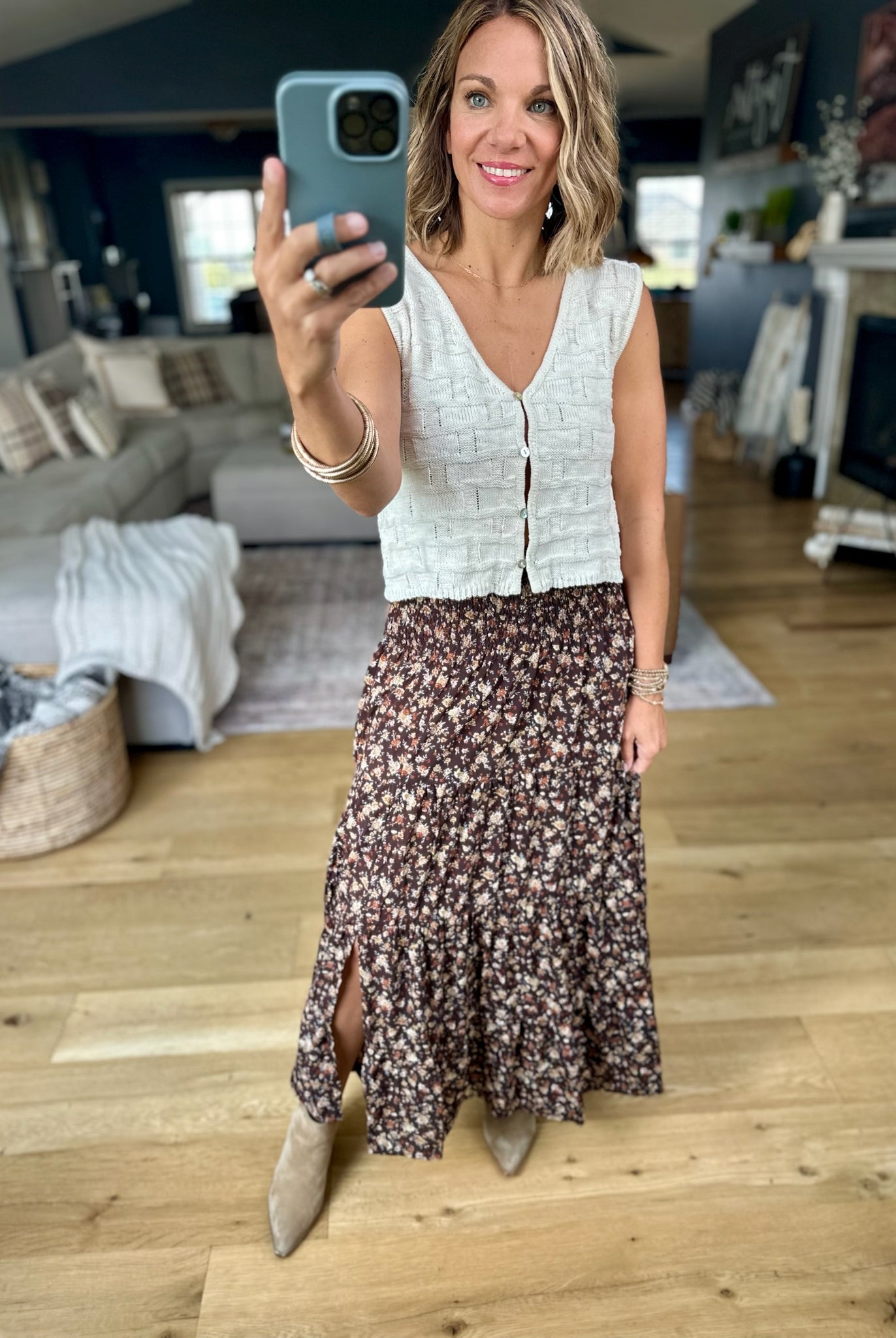 **The Right Reasons Floral Maxi Skirt-Wishlist-Anna Kaytes Boutique, Women's Fashion Boutique in Grinnell, Iowa