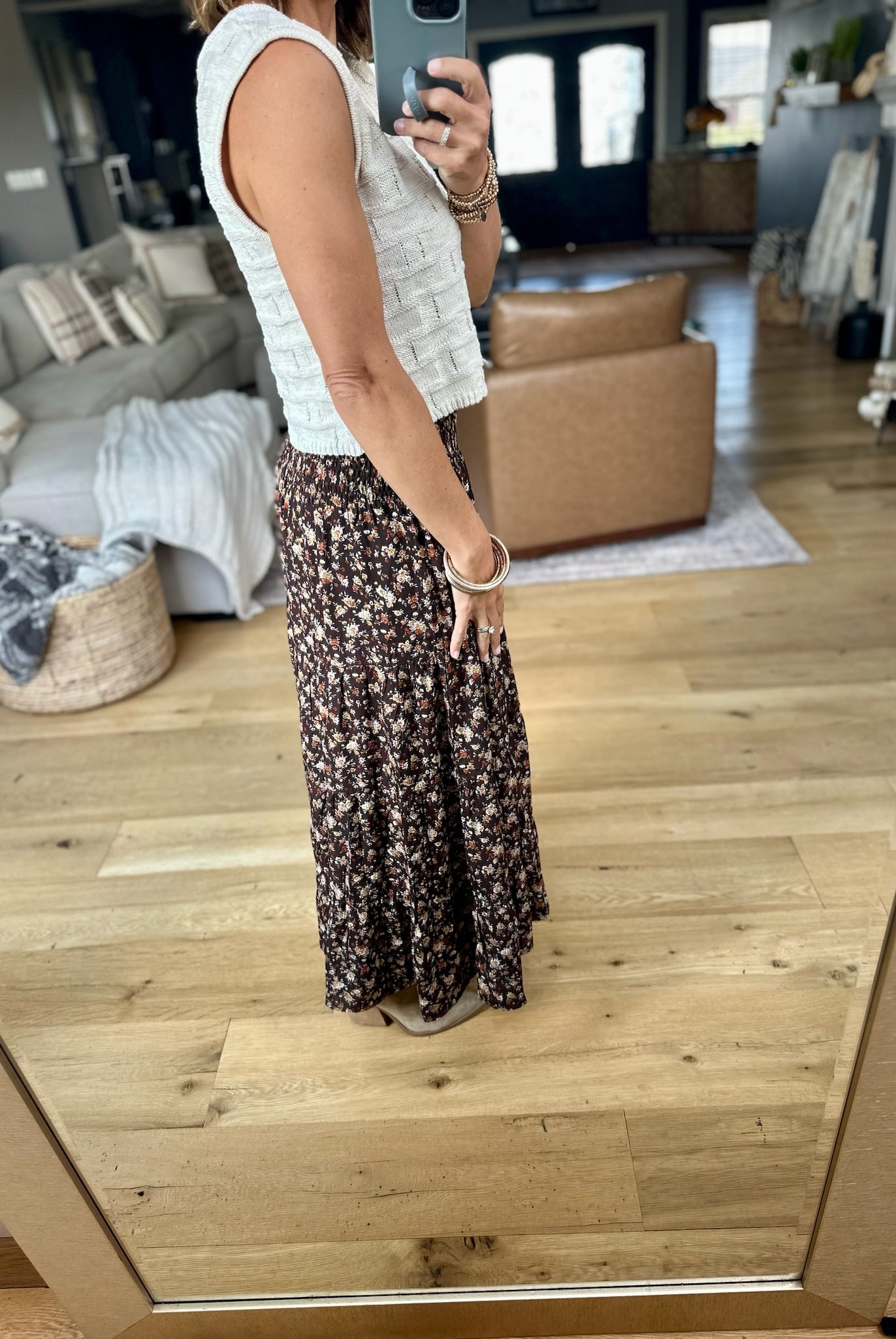 **The Right Reasons Floral Maxi Skirt-Wishlist-Anna Kaytes Boutique, Women's Fashion Boutique in Grinnell, Iowa