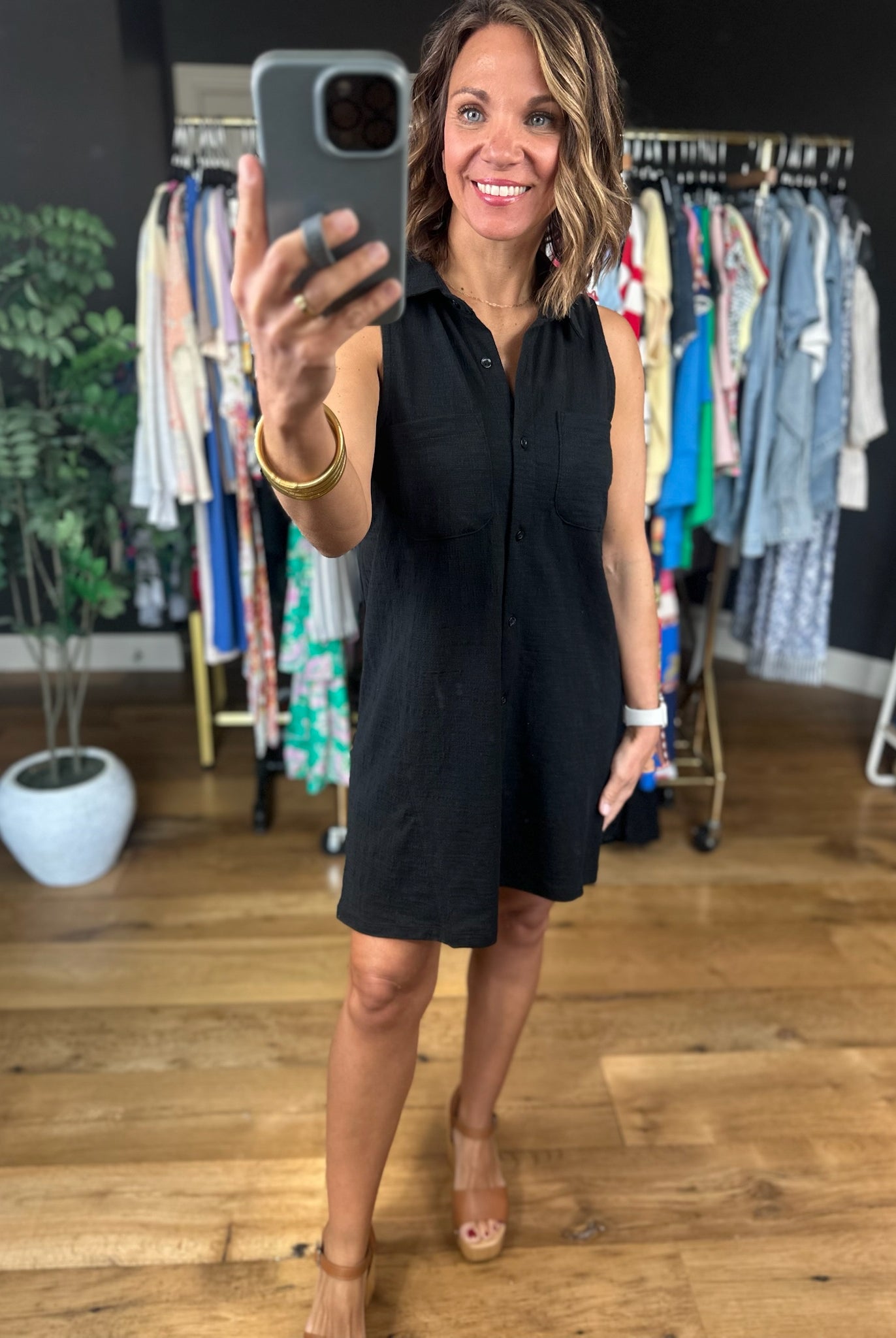 Z Supply New Light Textured Mini Dress-Dresses-Z Supply-Anna Kaytes Boutique, Women's Fashion Boutique in Grinnell, Iowa
