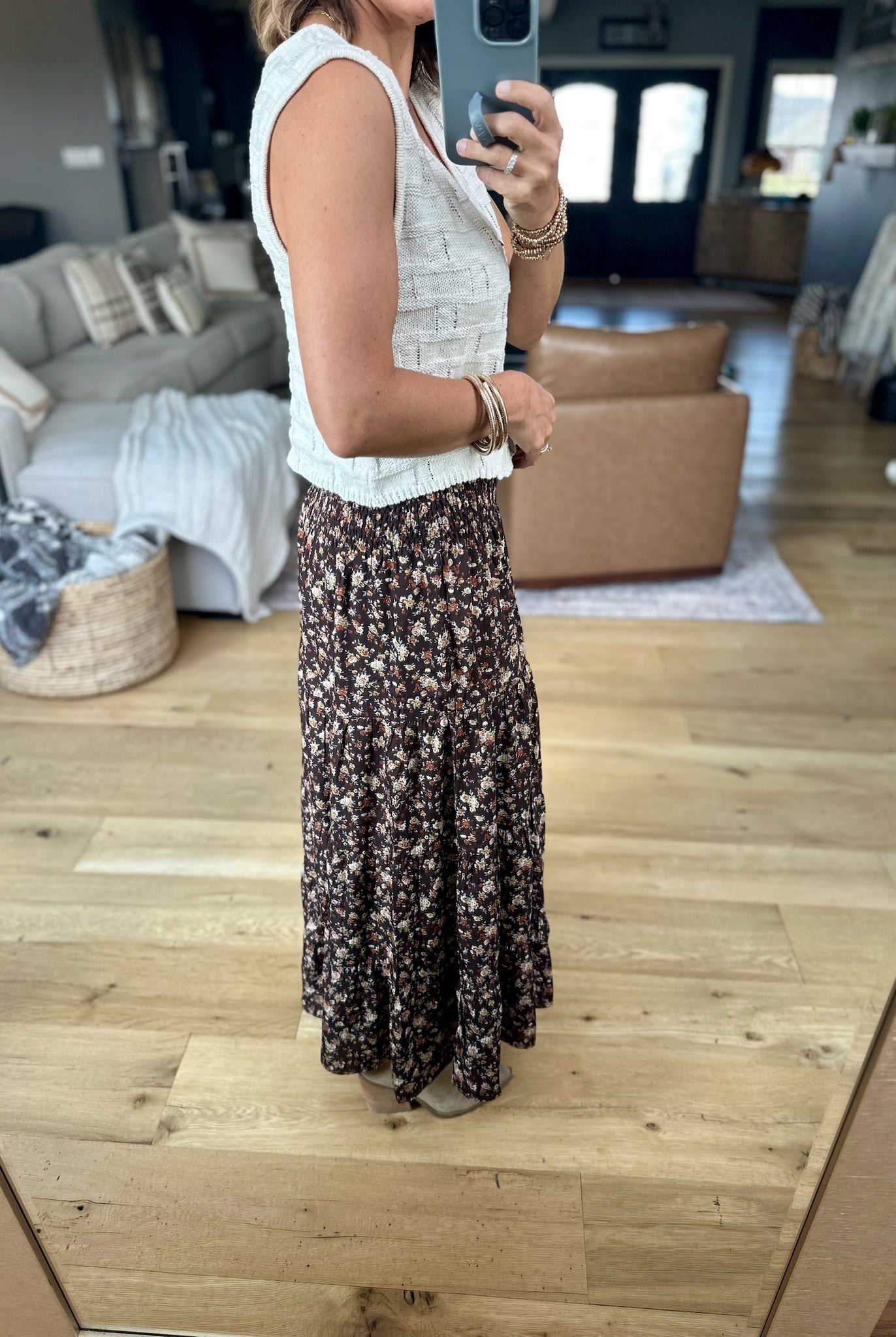 **The Right Reasons Floral Maxi Skirt-Wishlist-Anna Kaytes Boutique, Women's Fashion Boutique in Grinnell, Iowa