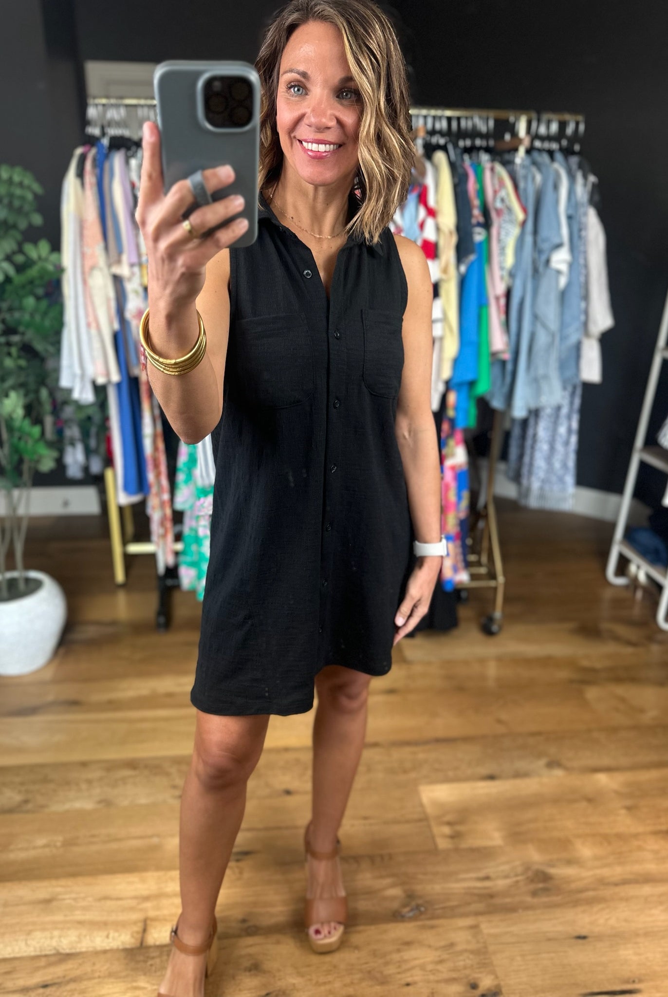 Z Supply New Light Textured Mini Dress-Dresses-Z Supply-Anna Kaytes Boutique, Women's Fashion Boutique in Grinnell, Iowa