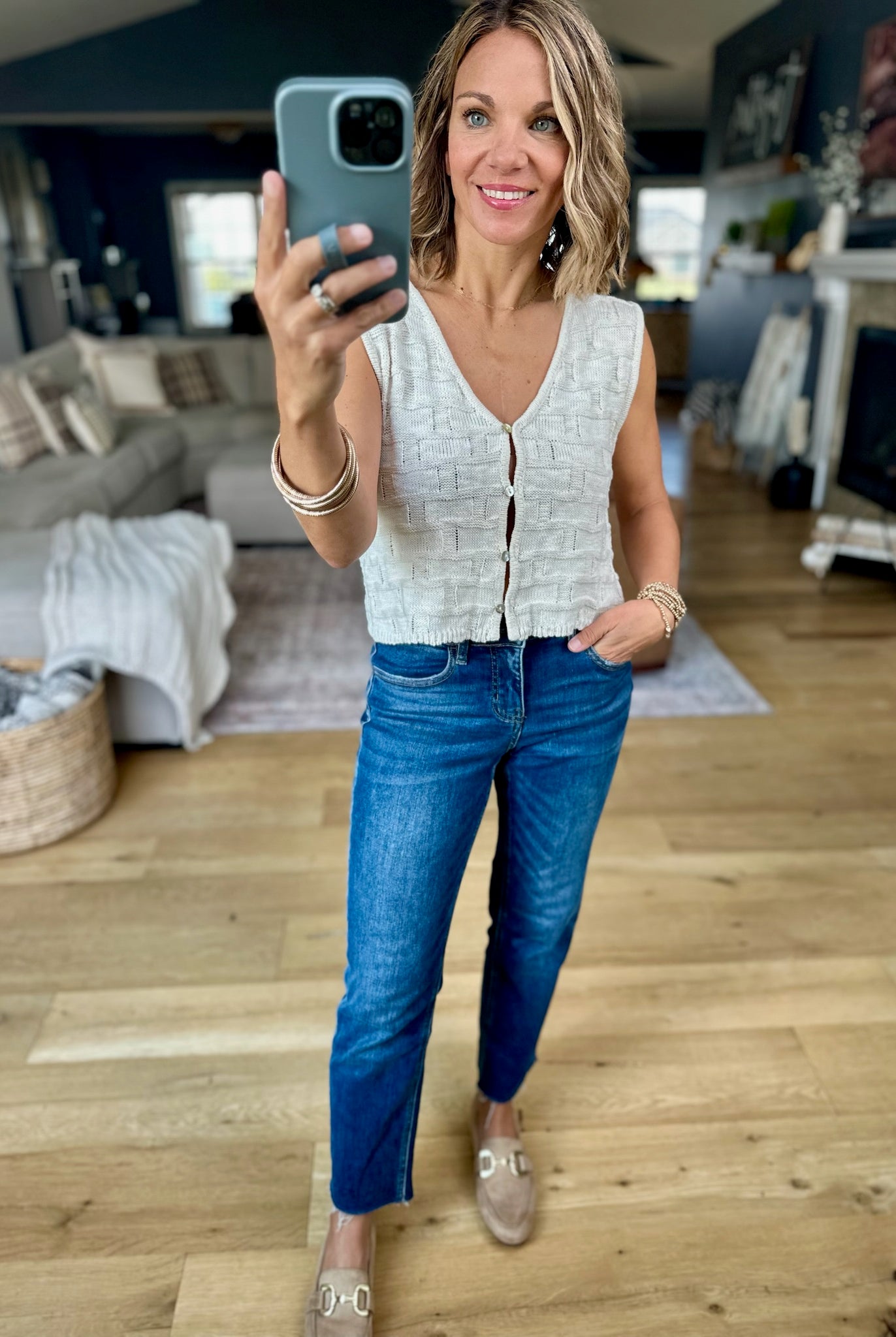 For The Cover Knit Sweater Vest-By Together-Anna Kaytes Boutique, Women's Fashion Boutique in Grinnell, Iowa