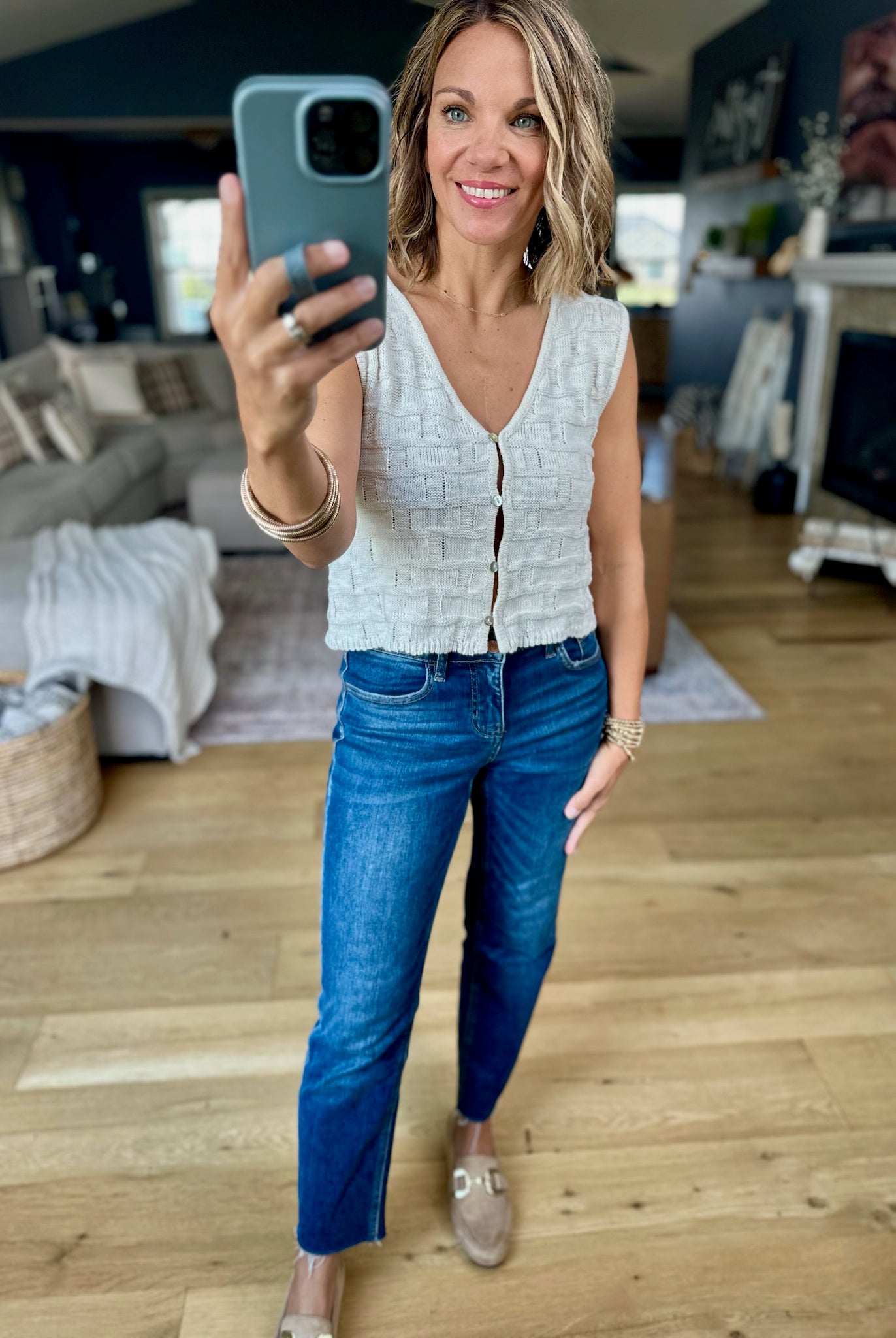 For The Cover Knit Sweater Vest-By Together-Anna Kaytes Boutique, Women's Fashion Boutique in Grinnell, Iowa