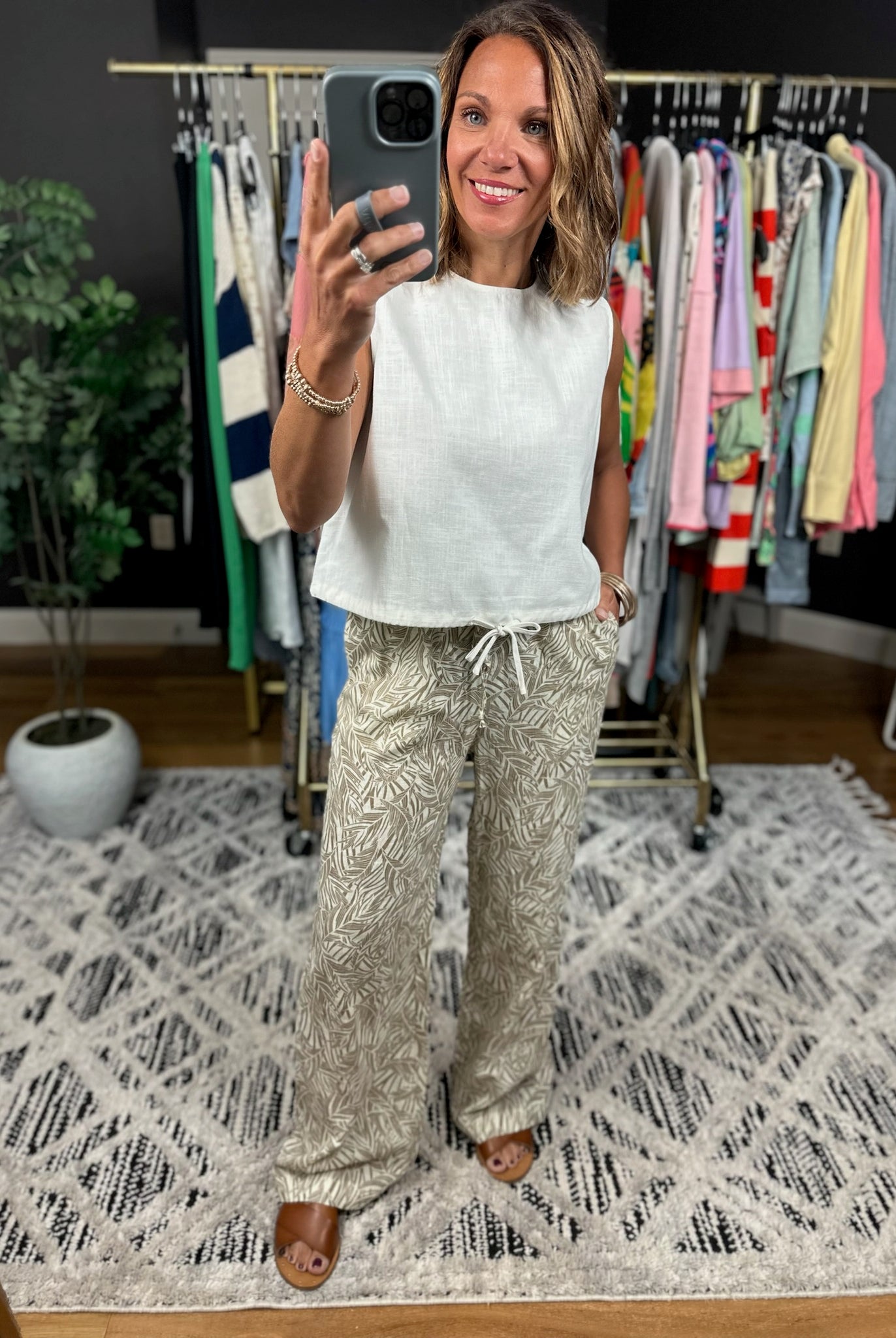 The Isla Wide-Leg Patterned Pant-Pants-Staccato-Anna Kaytes Boutique, Women's Fashion Boutique in Grinnell, Iowa