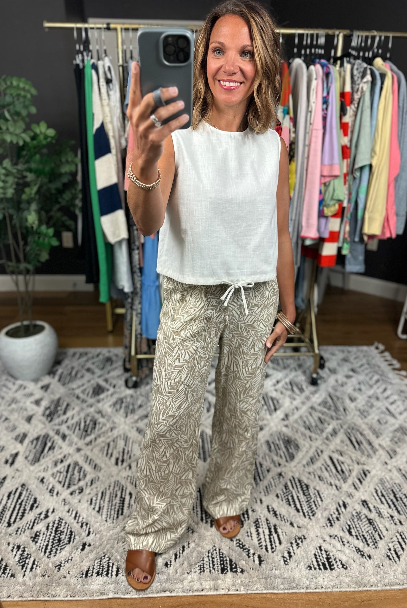 The Isla Wide-Leg Patterned Pant-Pants-Staccato-Anna Kaytes Boutique, Women's Fashion Boutique in Grinnell, Iowa