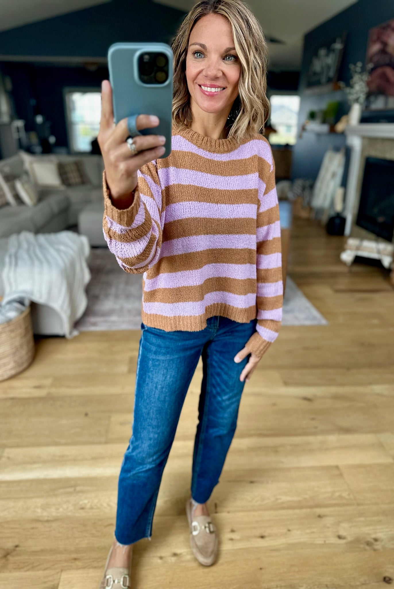 My Personal Fall Striped Knit Top-Wishlist-Anna Kaytes Boutique, Women's Fashion Boutique in Grinnell, Iowa