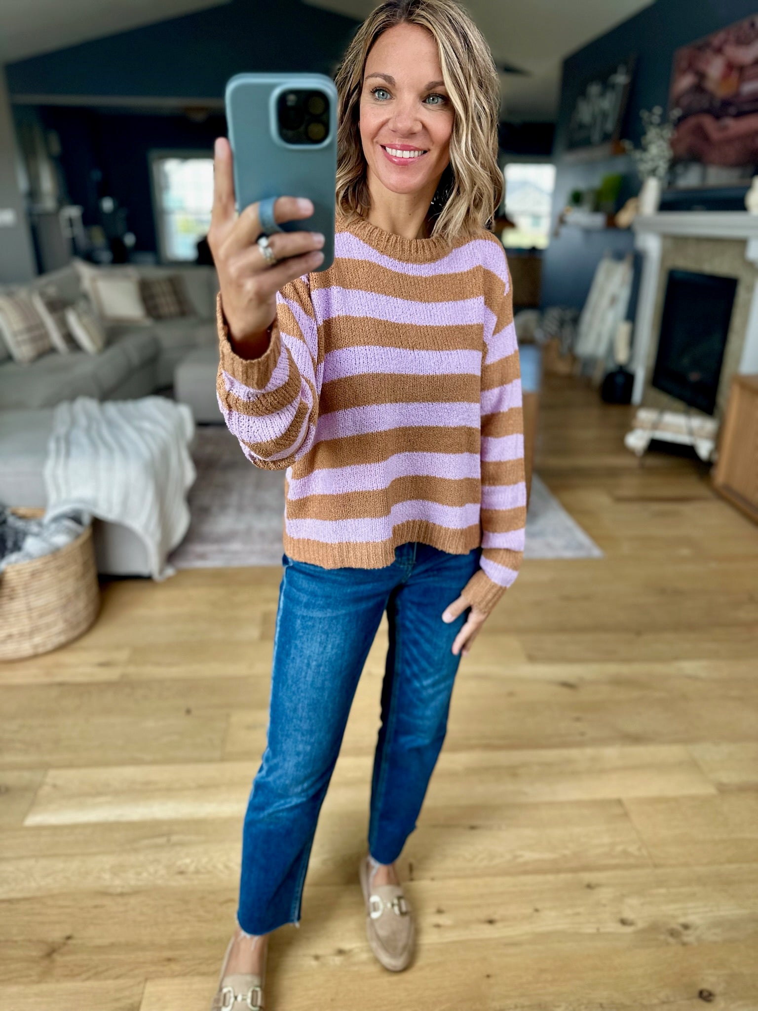 My Personal Fall Striped Knit Top-Wishlist-Anna Kaytes Boutique, Women's Fashion Boutique in Grinnell, Iowa