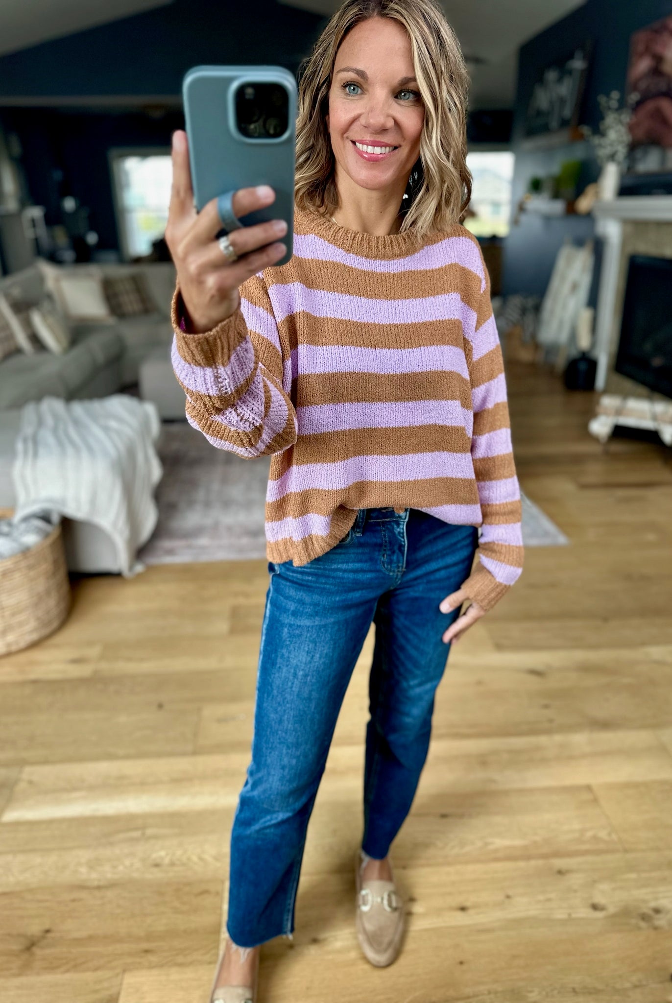 My Personal Fall Striped Knit Top-Wishlist-Anna Kaytes Boutique, Women's Fashion Boutique in Grinnell, Iowa