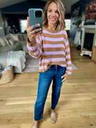 My Personal Fall Striped Knit Top-Wishlist-Anna Kaytes Boutique, Women's Fashion Boutique in Grinnell, Iowa