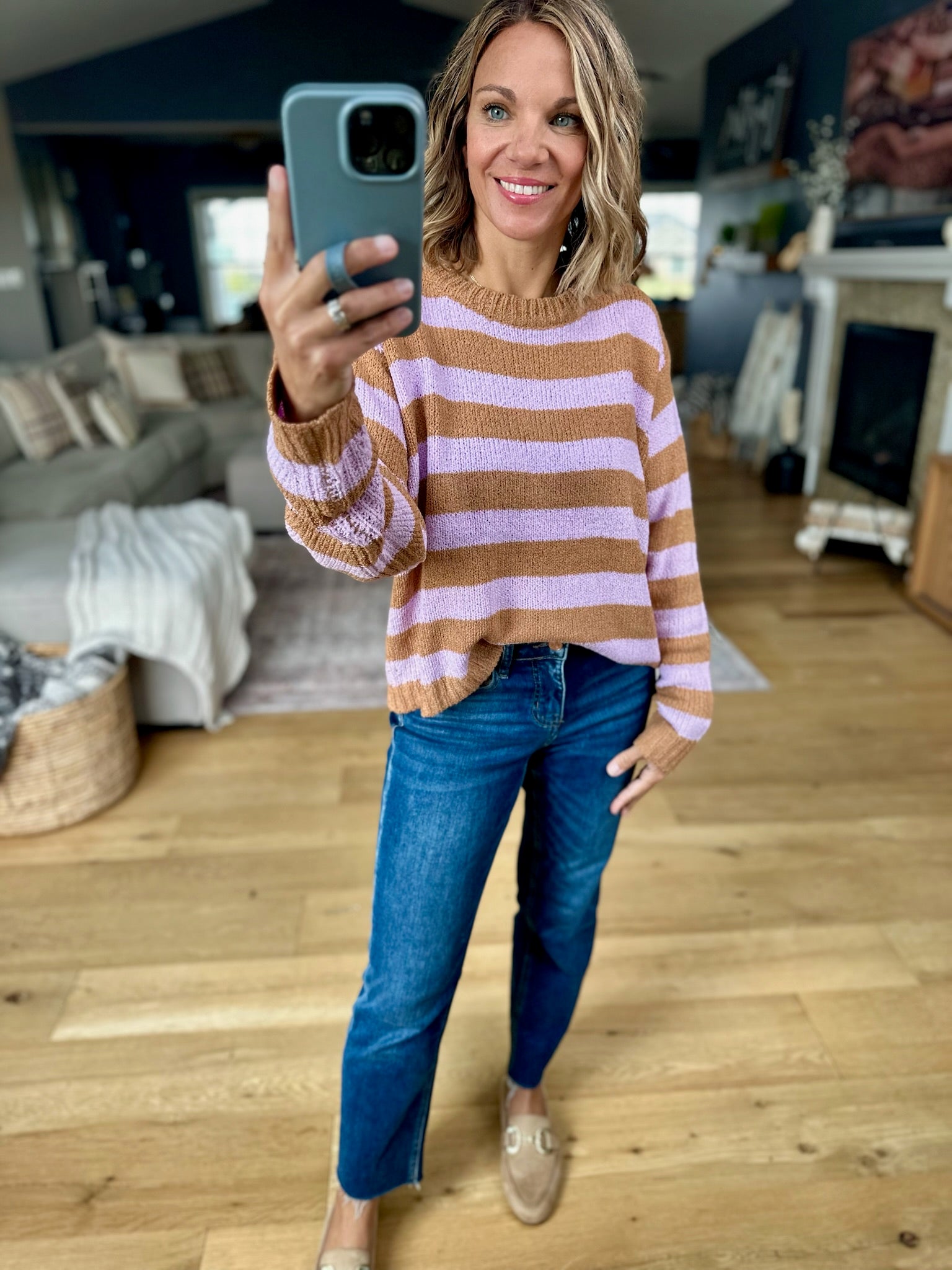 My Personal Fall Striped Knit Top-Wishlist-Anna Kaytes Boutique, Women's Fashion Boutique in Grinnell, Iowa
