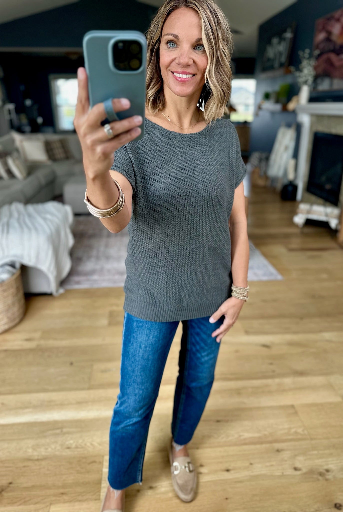 Should Be Me Short Sleeve Knit Top-Staccato-Anna Kaytes Boutique, Women's Fashion Boutique in Grinnell, Iowa