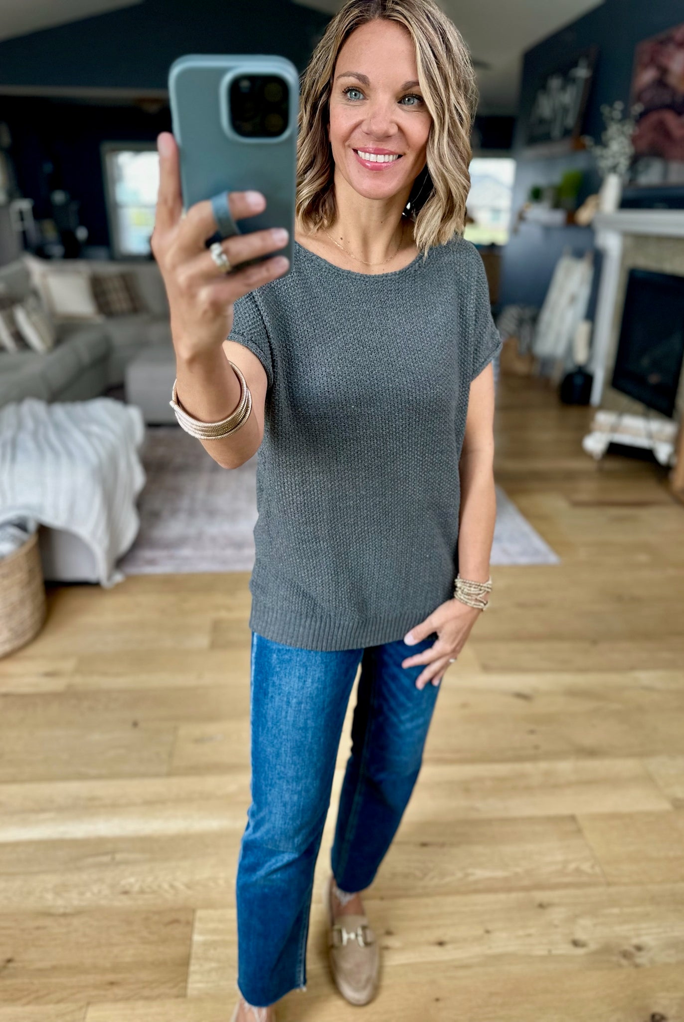 Should Be Me Short Sleeve Knit Top-Staccato-Anna Kaytes Boutique, Women's Fashion Boutique in Grinnell, Iowa