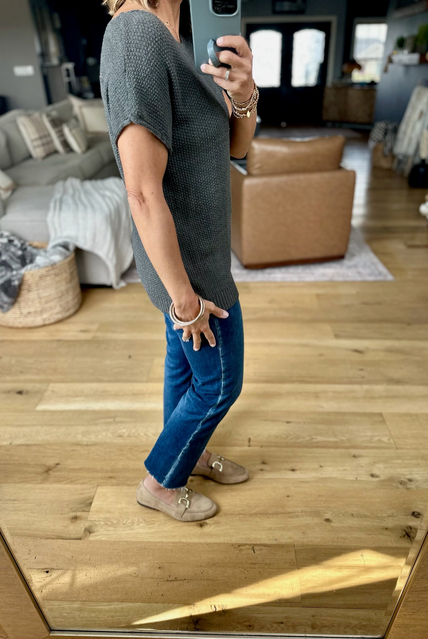 Should Be Me Short Sleeve Knit Top-Staccato-Anna Kaytes Boutique, Women's Fashion Boutique in Grinnell, Iowa