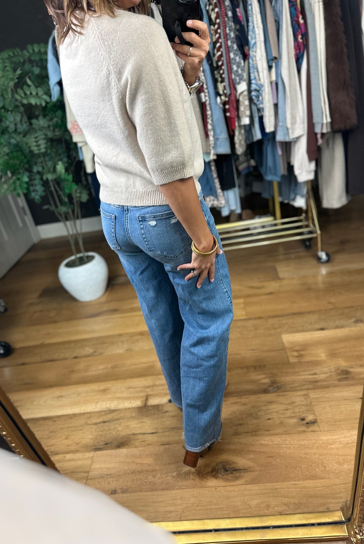 She's An Icon Bubble Sweater-Short Sleeves-She & Sky-Anna Kaytes Boutique, Women's Fashion Boutique in Grinnell, Iowa