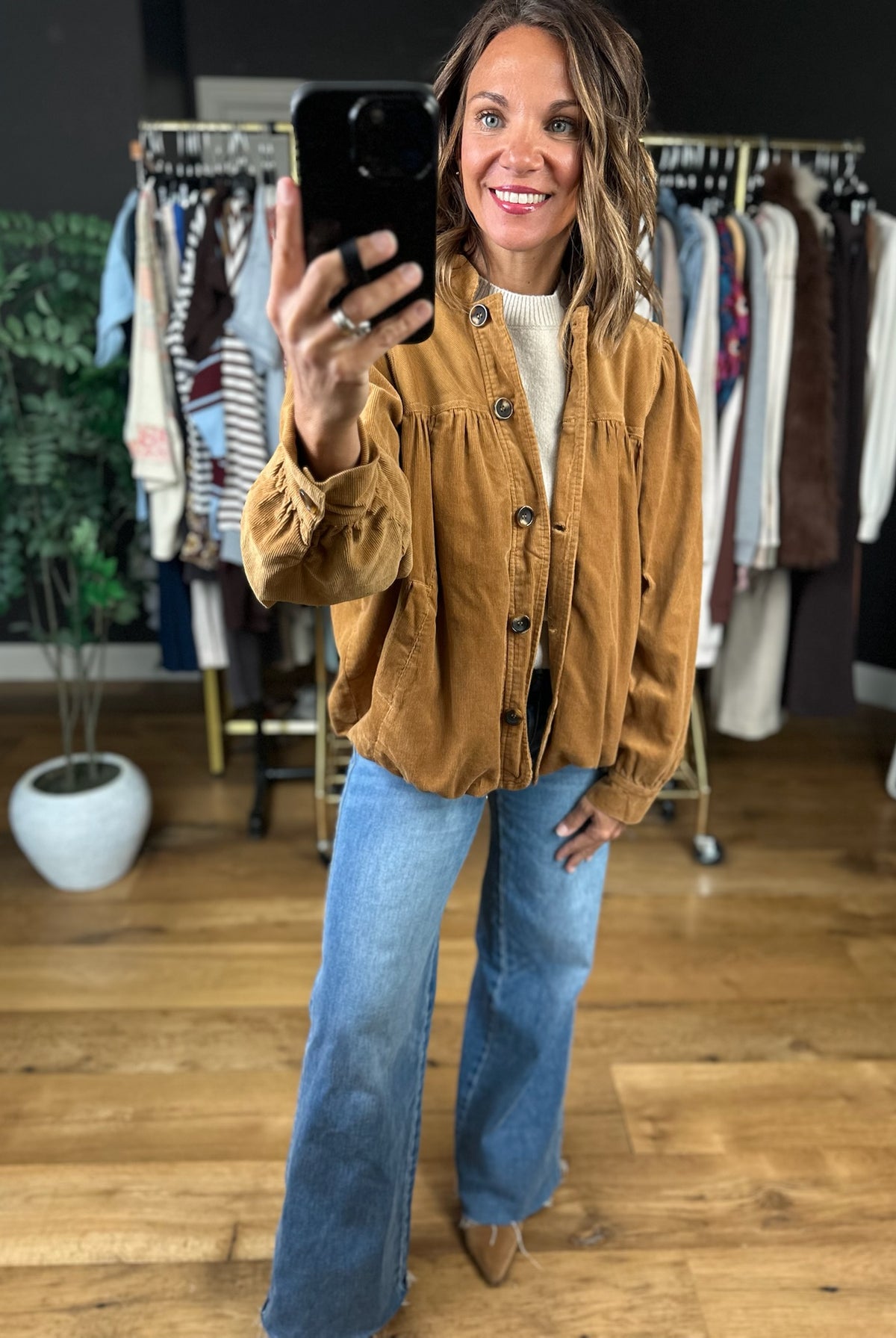 Hear My Fall Corded Jacket-Jackets-Umgee-Anna Kaytes Boutique, Women's Fashion Boutique in Grinnell, Iowa