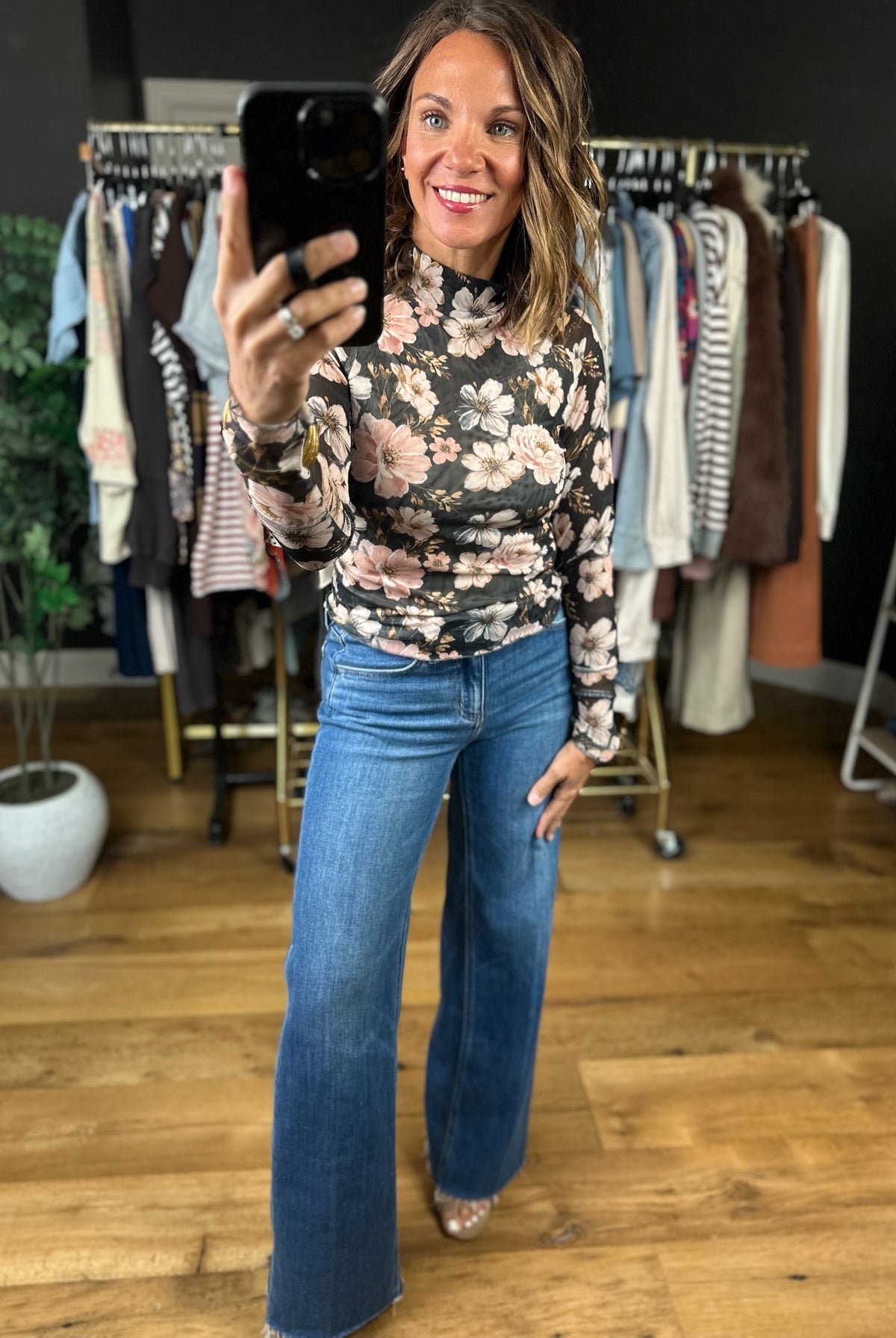 My Favorite Things Floral Long Sleeve-Long Sleeves-panache-Anna Kaytes Boutique, Women's Fashion Boutique in Grinnell, Iowa