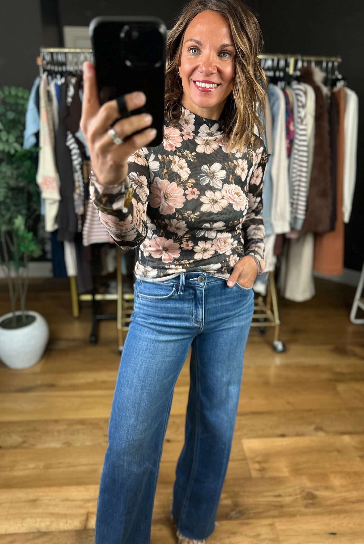 My Favorite Things Floral Long Sleeve-Long Sleeves-panache-Anna Kaytes Boutique, Women's Fashion Boutique in Grinnell, Iowa