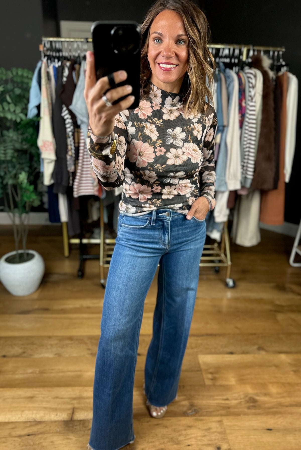 My Favorite Things Floral Long Sleeve-Long Sleeves-panache-Anna Kaytes Boutique, Women's Fashion Boutique in Grinnell, Iowa