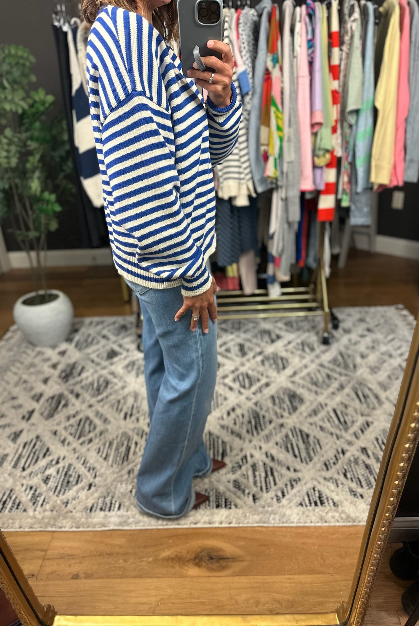 Chasing Dreams Striped Knit Sweater-Sweaters-Wishlist-Anna Kaytes Boutique, Women's Fashion Boutique in Grinnell, Iowa