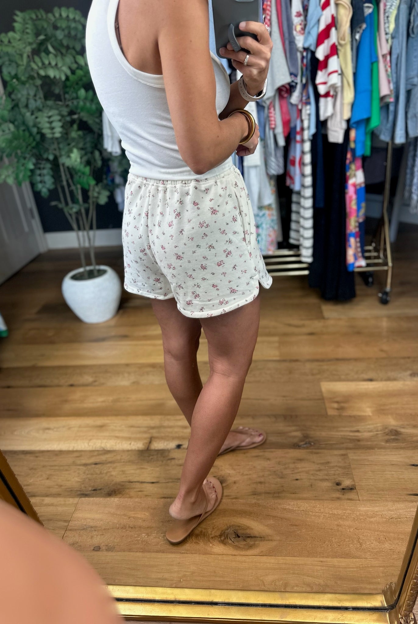 Take It Easy Floral Elastic-Waist Shorts-Shorts-Blu Pepper-Anna Kaytes Boutique, Women's Fashion Boutique in Grinnell, Iowa