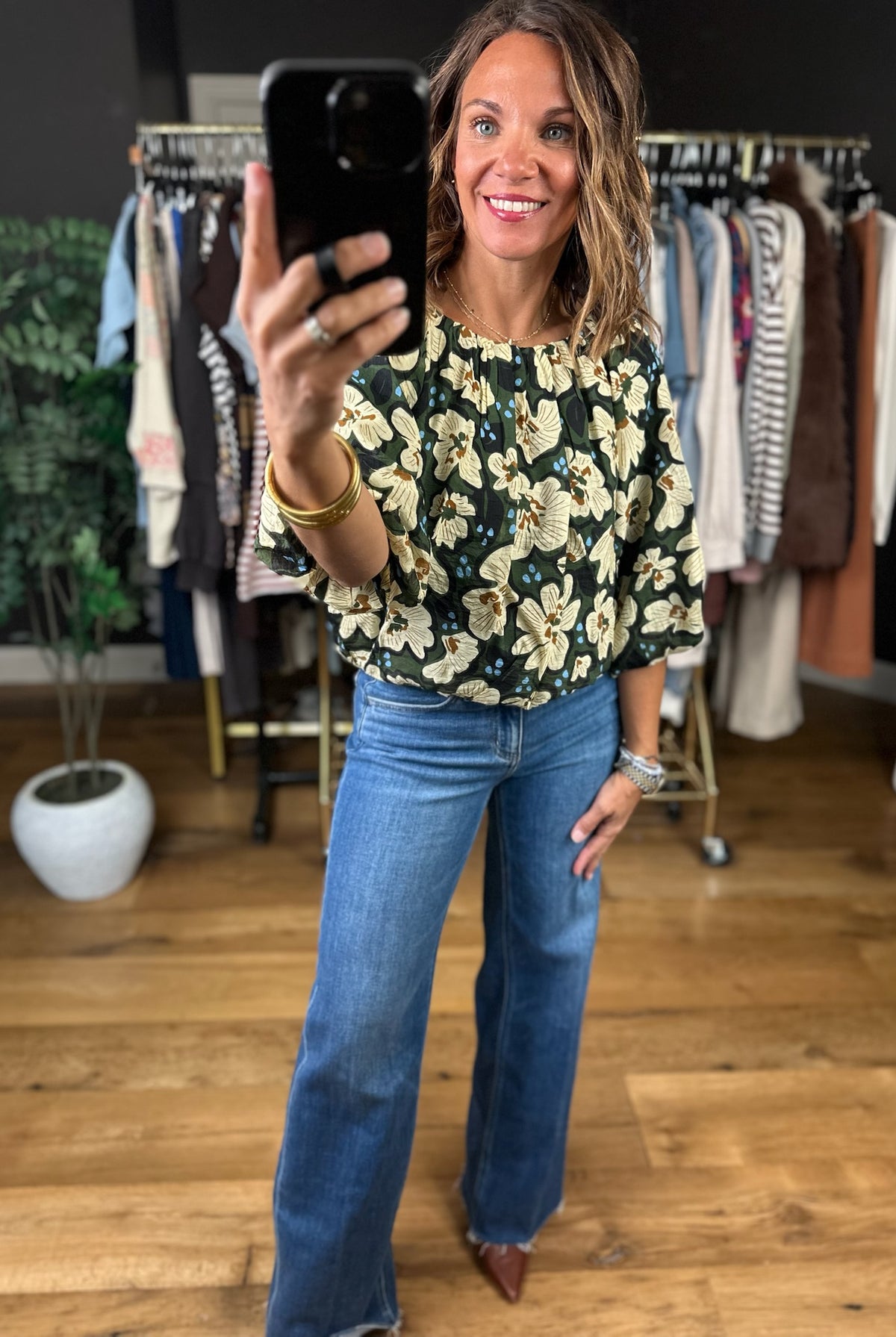 The Heart of Fall Floral Top-Long Sleeves-THML-Anna Kaytes Boutique, Women's Fashion Boutique in Grinnell, Iowa