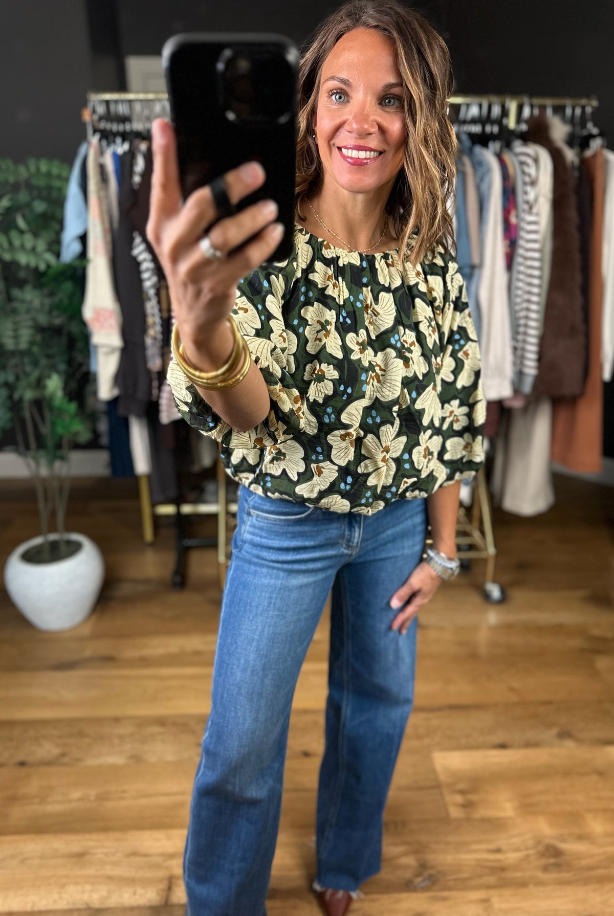 The Heart of Fall Floral Top-Long Sleeves-THML-Anna Kaytes Boutique, Women's Fashion Boutique in Grinnell, Iowa