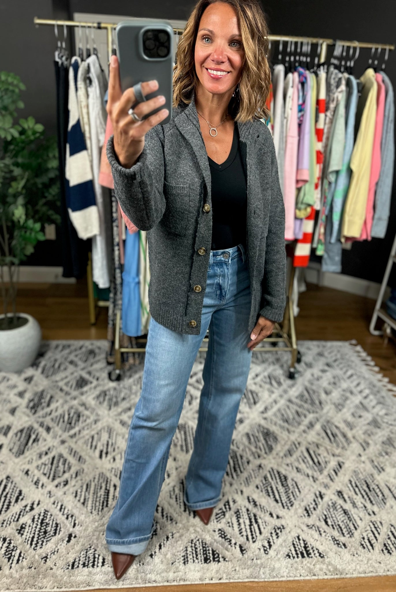 Making Time Button Cardigan-Sweaters-Staccato-Anna Kaytes Boutique, Women's Fashion Boutique in Grinnell, Iowa