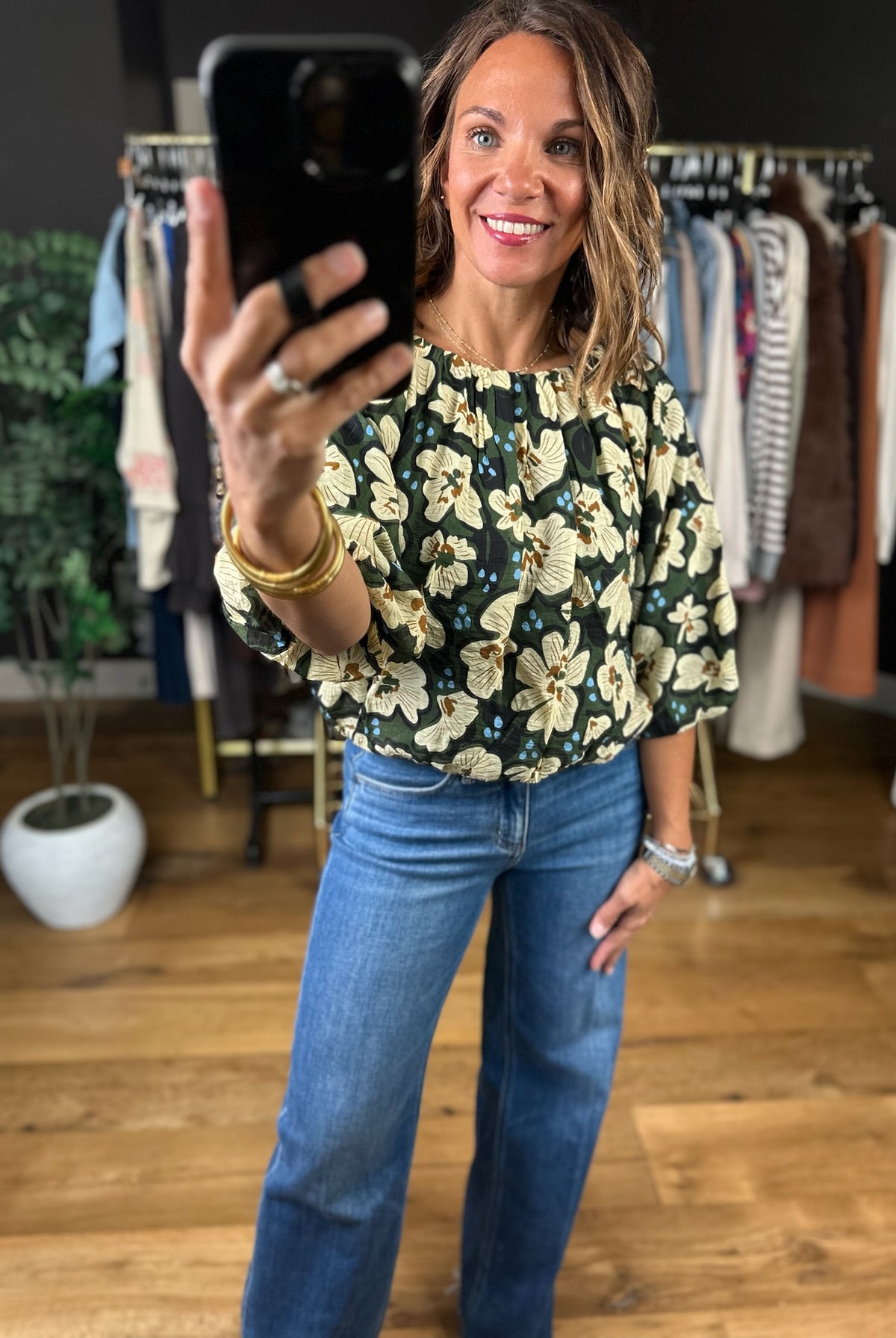 The Heart of Fall Floral Top-Long Sleeves-THML-Anna Kaytes Boutique, Women's Fashion Boutique in Grinnell, Iowa