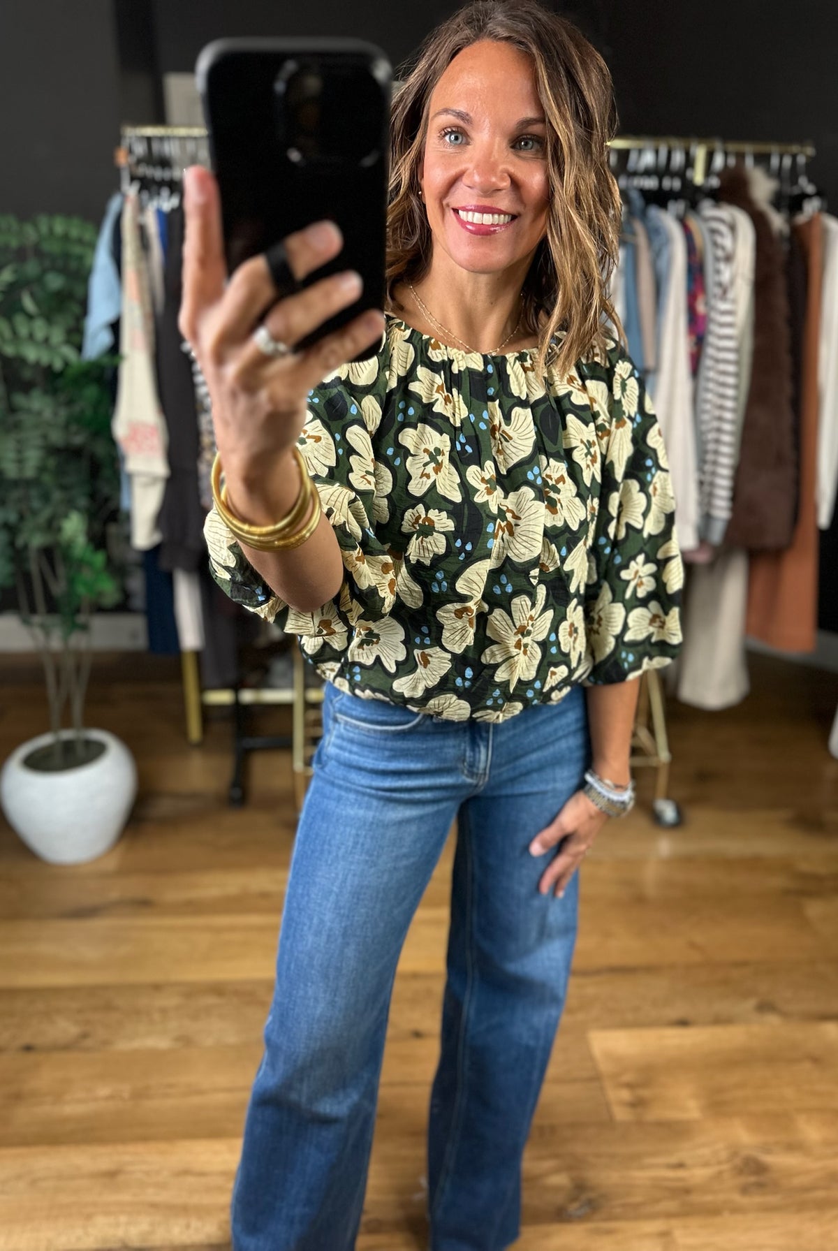 The Heart of Fall Floral Top-Long Sleeves-THML-Anna Kaytes Boutique, Women's Fashion Boutique in Grinnell, Iowa