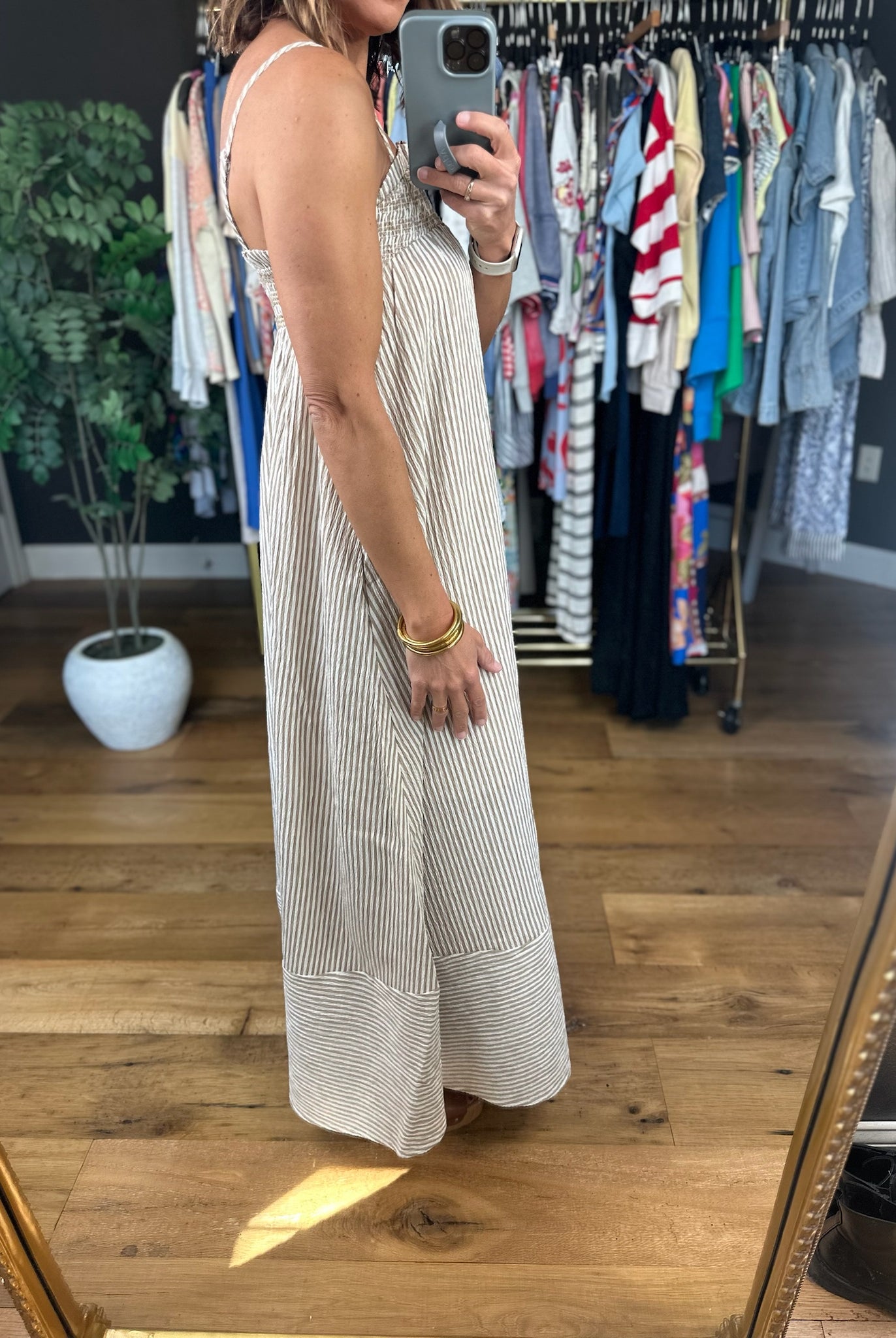 Where I'm From Smocked Pocket Dress-Dresses-Blu Pepper-Anna Kaytes Boutique, Women's Fashion Boutique in Grinnell, Iowa