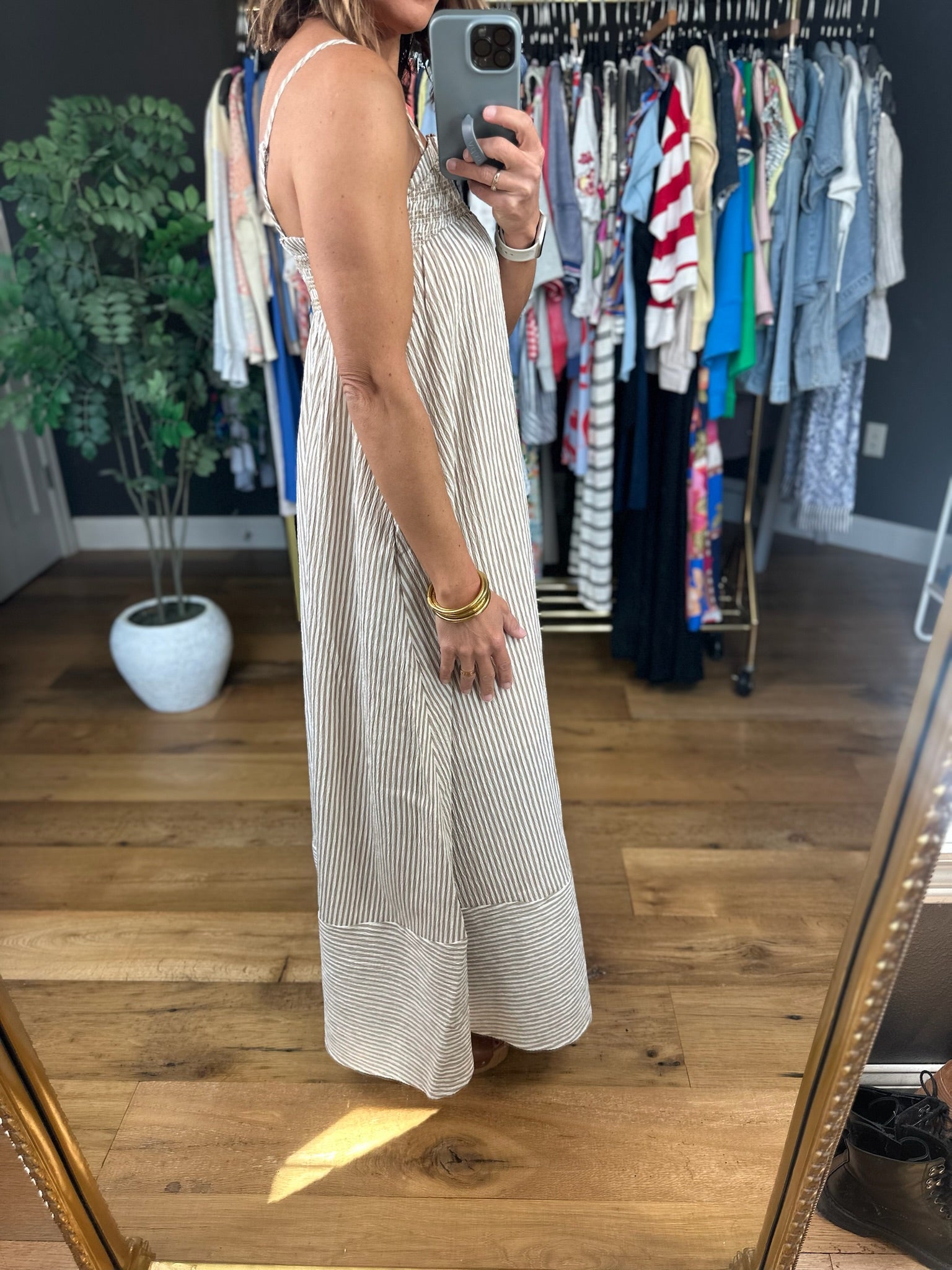 Where I'm From Smocked Pocket Dress-Dresses-Blu Pepper-Anna Kaytes Boutique, Women's Fashion Boutique in Grinnell, Iowa