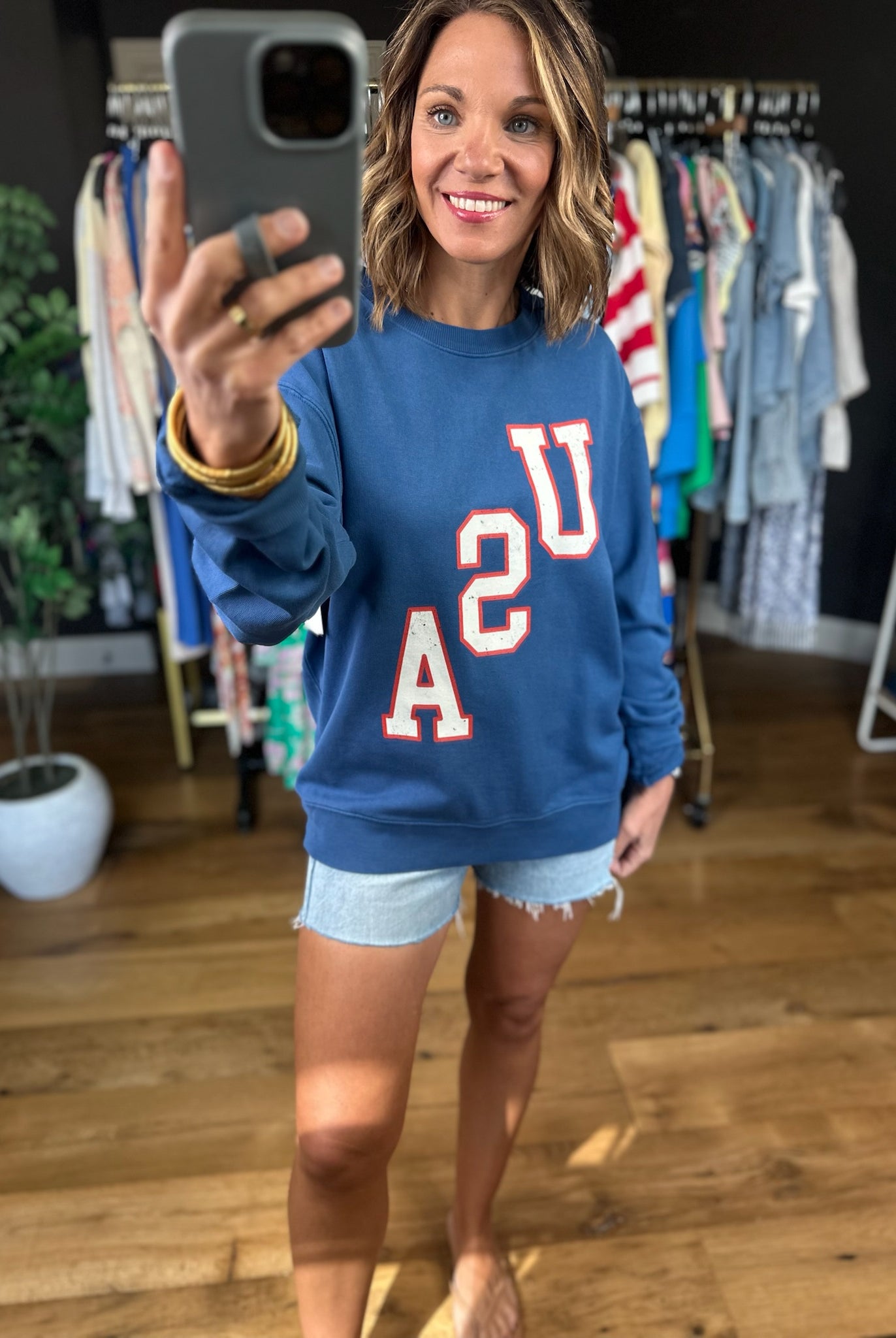 Z Supply American Boyfriend Sweatshirt-Sweaters-Z Supply-Anna Kaytes Boutique, Women's Fashion Boutique in Grinnell, Iowa