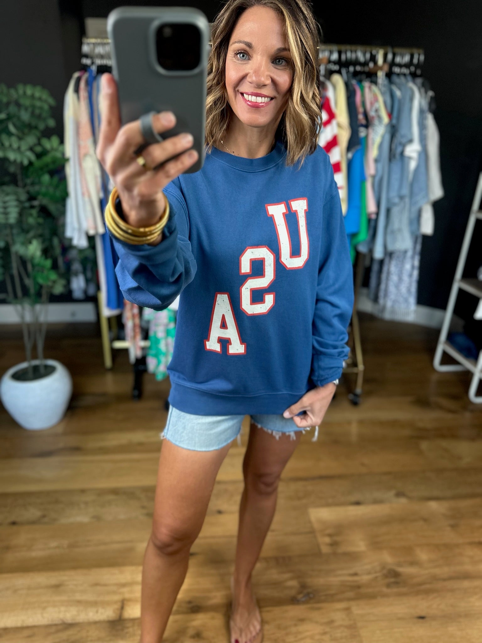 Z Supply American Boyfriend Sweatshirt-Sweaters-Z Supply-Anna Kaytes Boutique, Women's Fashion Boutique in Grinnell, Iowa