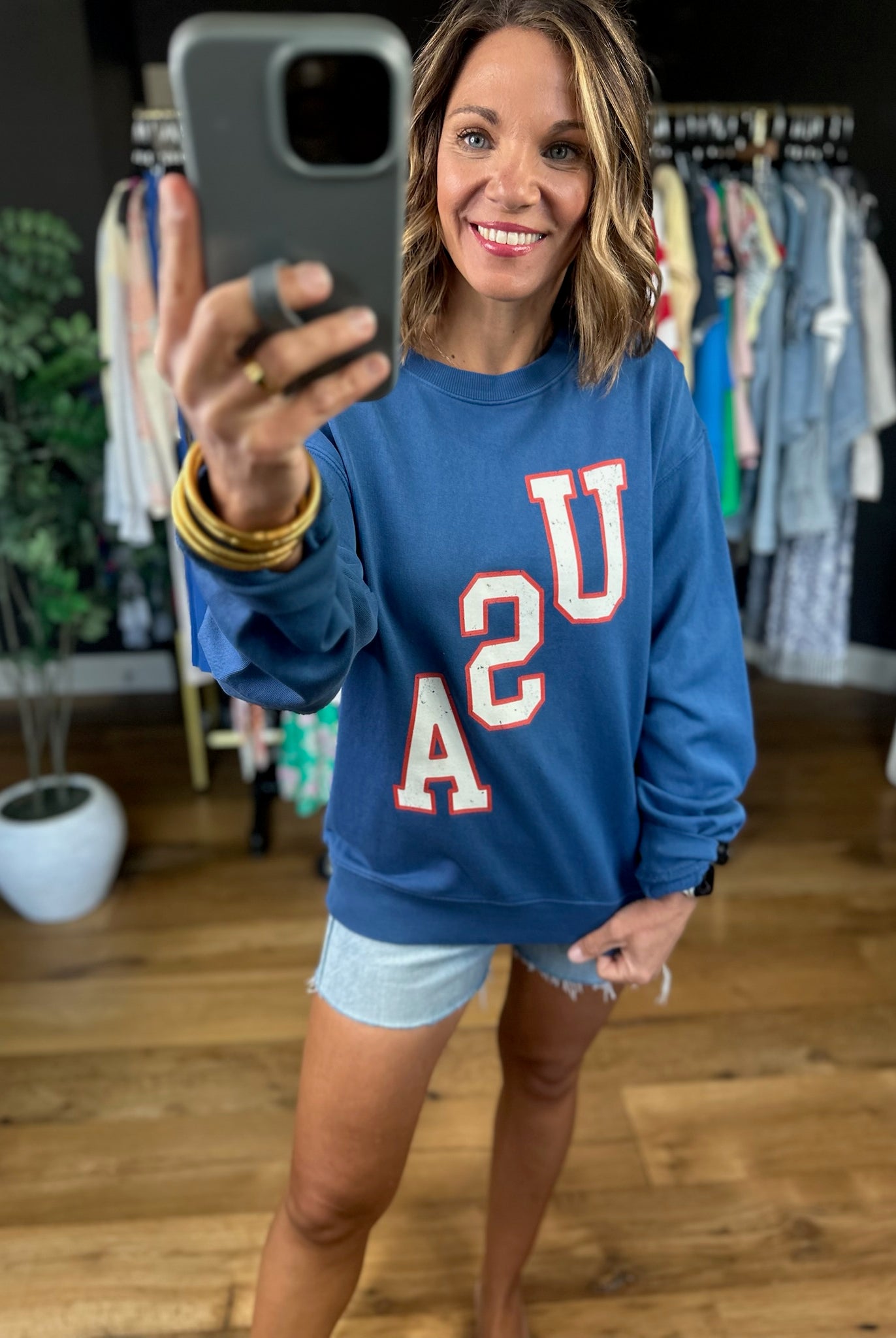Z Supply American Boyfriend Sweatshirt-Sweaters-Z Supply-Anna Kaytes Boutique, Women's Fashion Boutique in Grinnell, Iowa