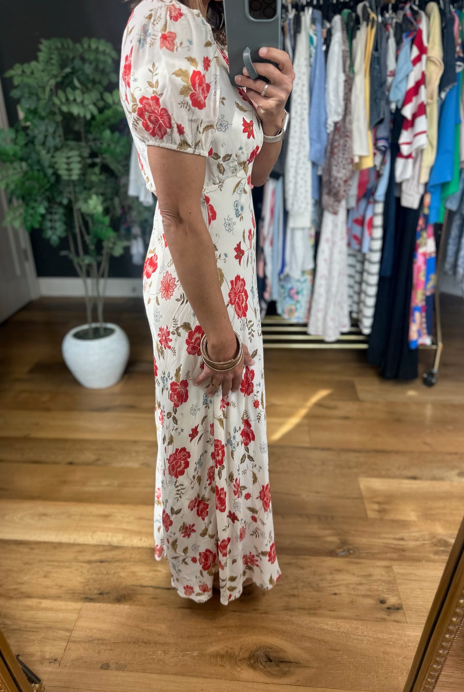 Garden Soiree Floral Dress-Dresses-Blu Pepper-Anna Kaytes Boutique, Women's Fashion Boutique in Grinnell, Iowa
