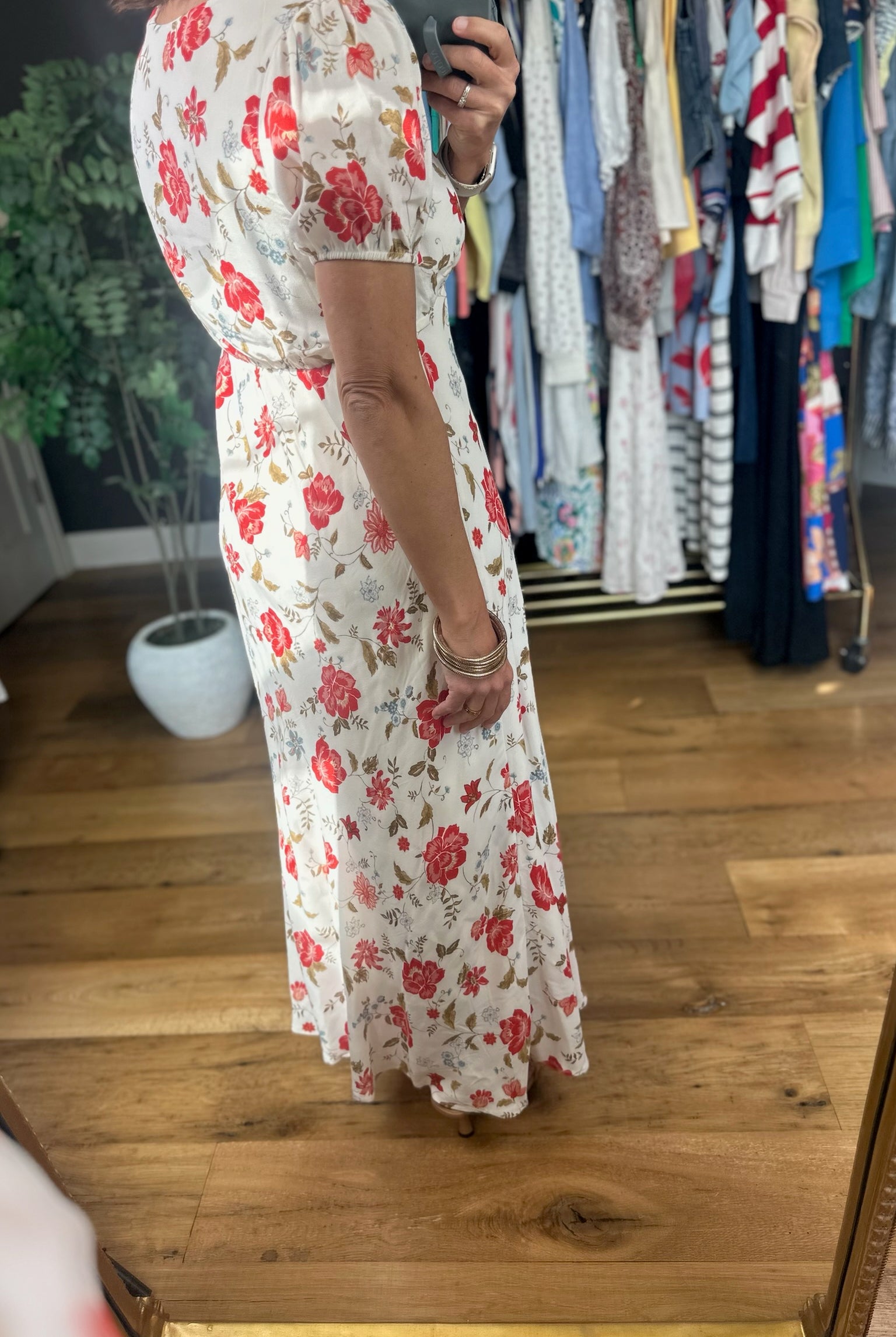 Garden Soiree Floral Dress-Dresses-Blu Pepper-Anna Kaytes Boutique, Women's Fashion Boutique in Grinnell, Iowa